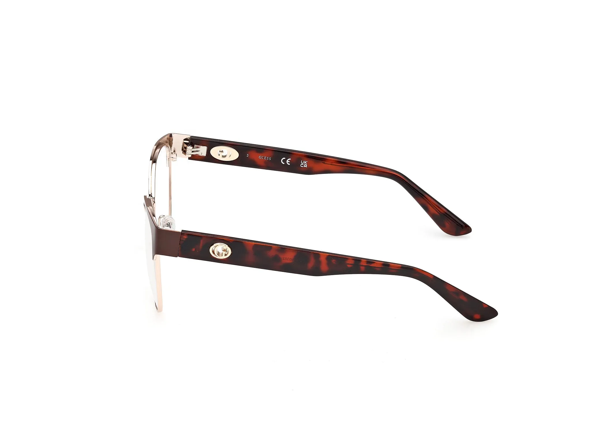 Guess GU50382 49 Montature da vista Metallo Marrone Rotonda Normale - immagine 3