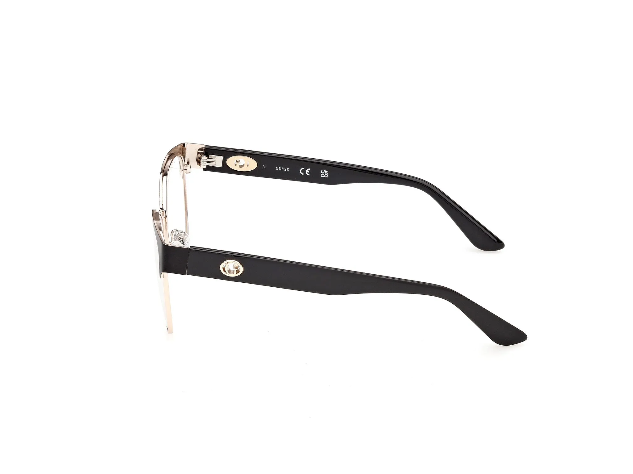 Guess GU50382 2 Montature da vista Metallo Nero Rotonda Normale - immagine 3