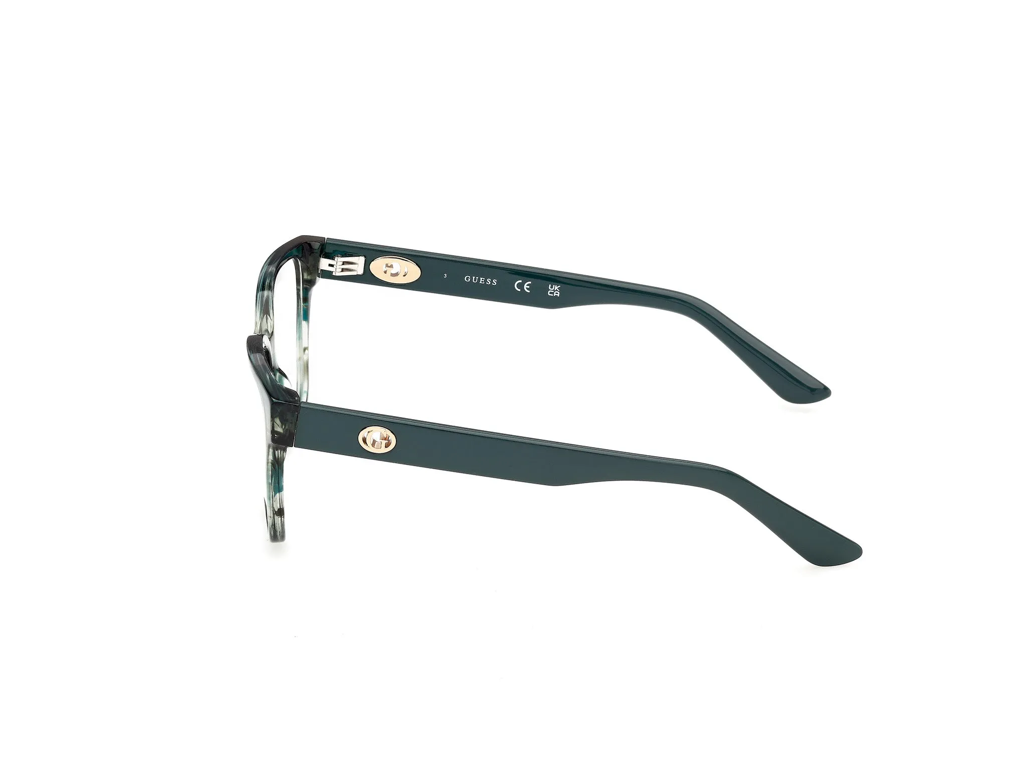 Guess GU50381 98 Montature da vista Acetato Verde Squadrata Normale - immagine 3