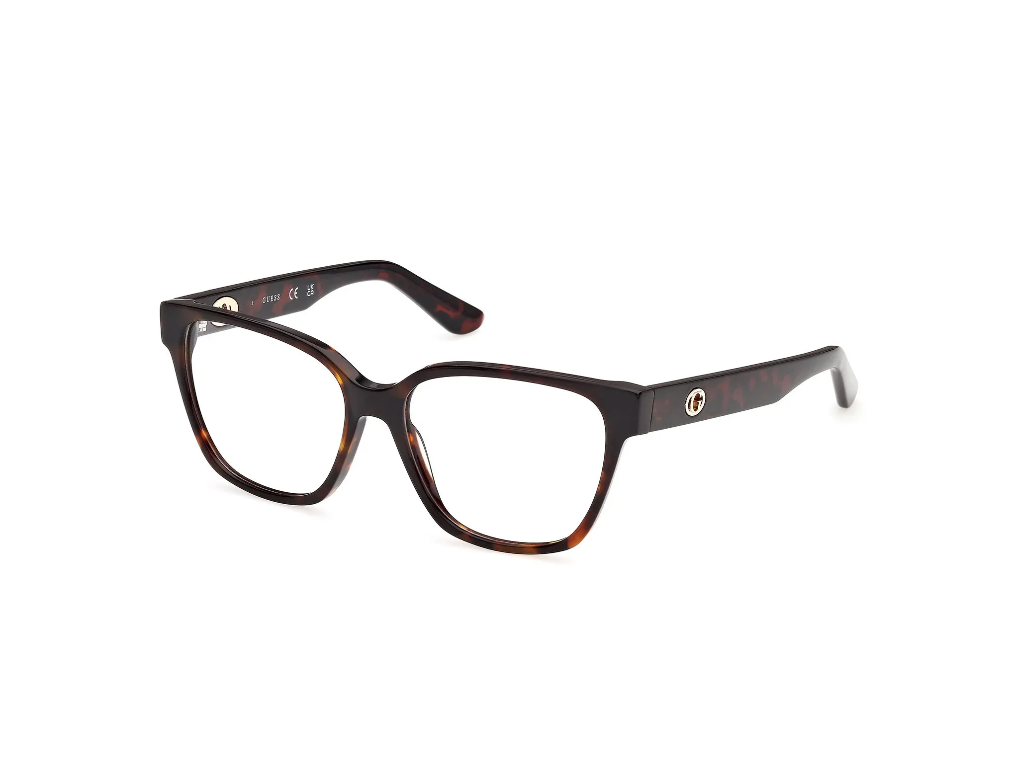 Guess GU50381 52 Montature da vista Acetato Havana Squadrata Normale - immagine 1