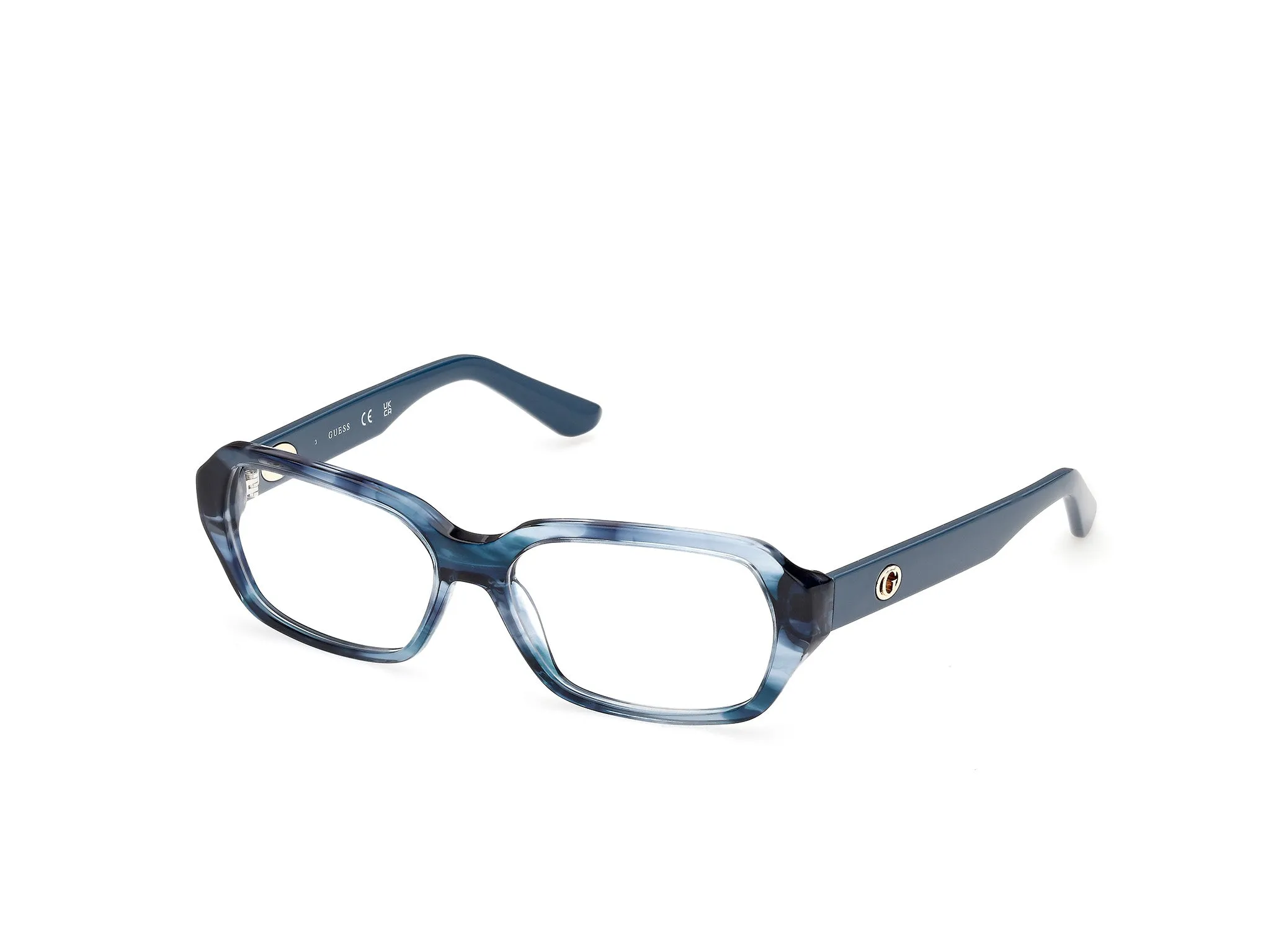Guess GU50380 92 Montature da vista Acetato Blu Geometrica Normale - immagine 1