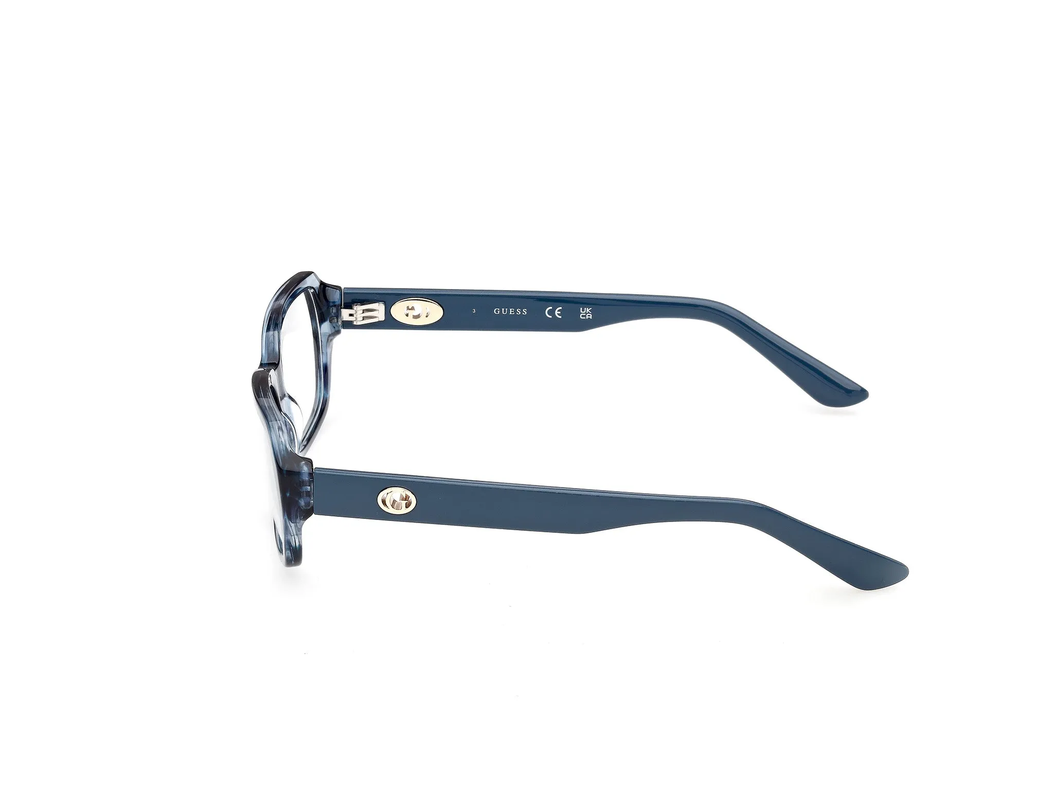 Guess GU50380 92 Montature da vista Acetato Blu Geometrica Normale - immagine 3