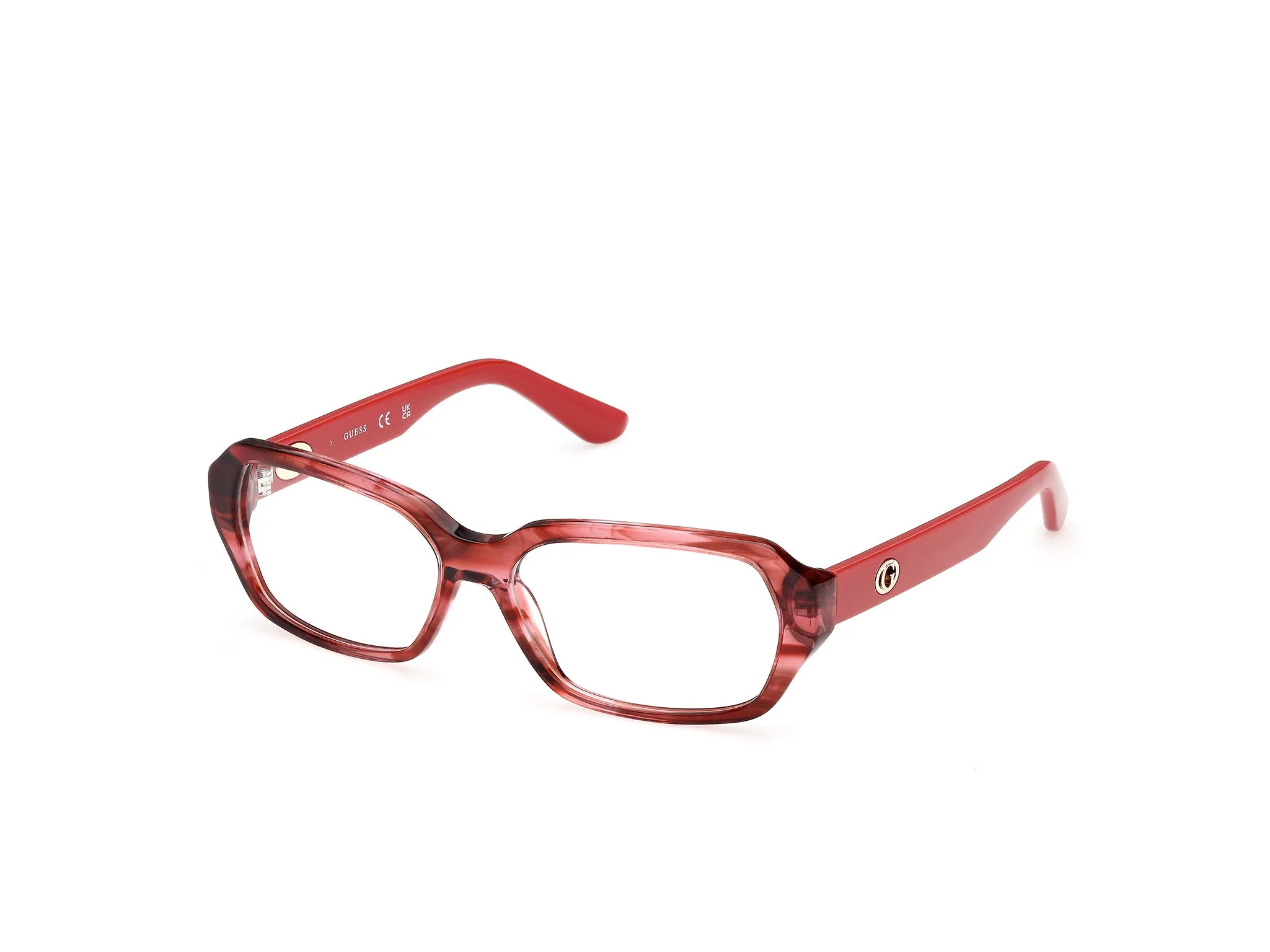 Guess GU50380 68 Montature da vista Acetato Rosso Geometrica Normale - immagine 1