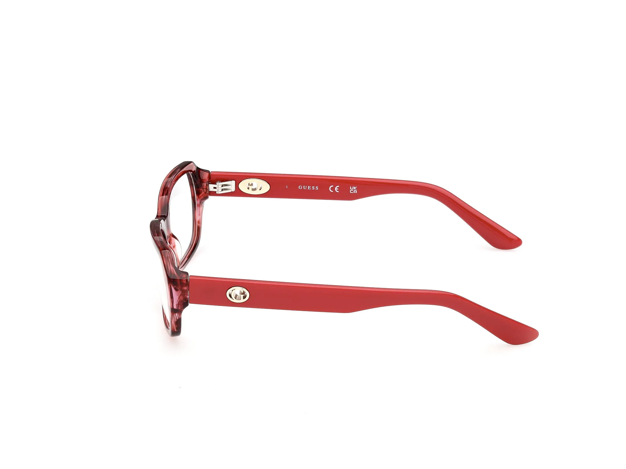 Guess GU50380 68 Montature da vista Acetato Rosso Geometrica Normale - immagine 3