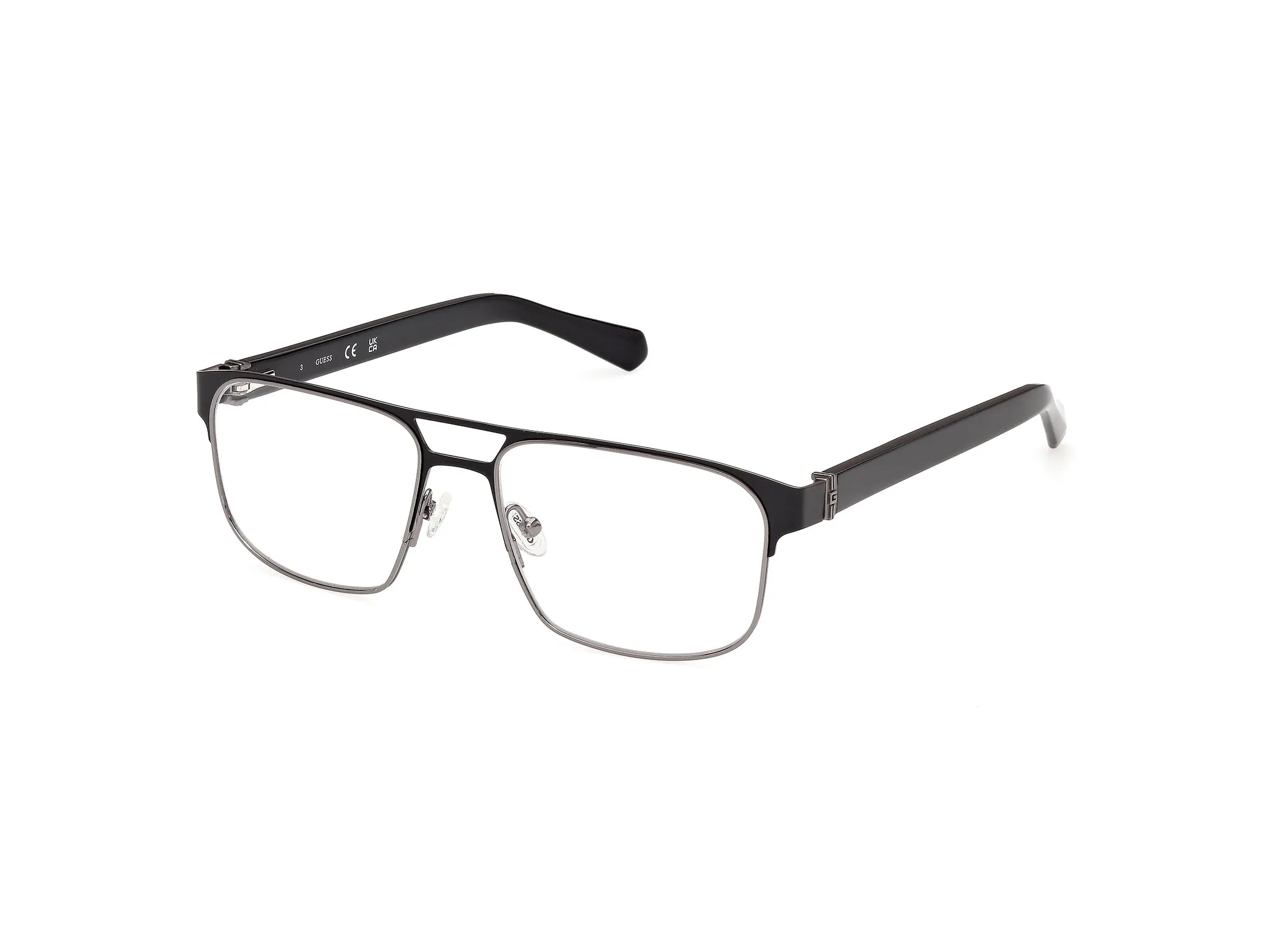 Guess GU50367 2 Montature da vista Metallo Nero Squadrata Normale - immagine 1