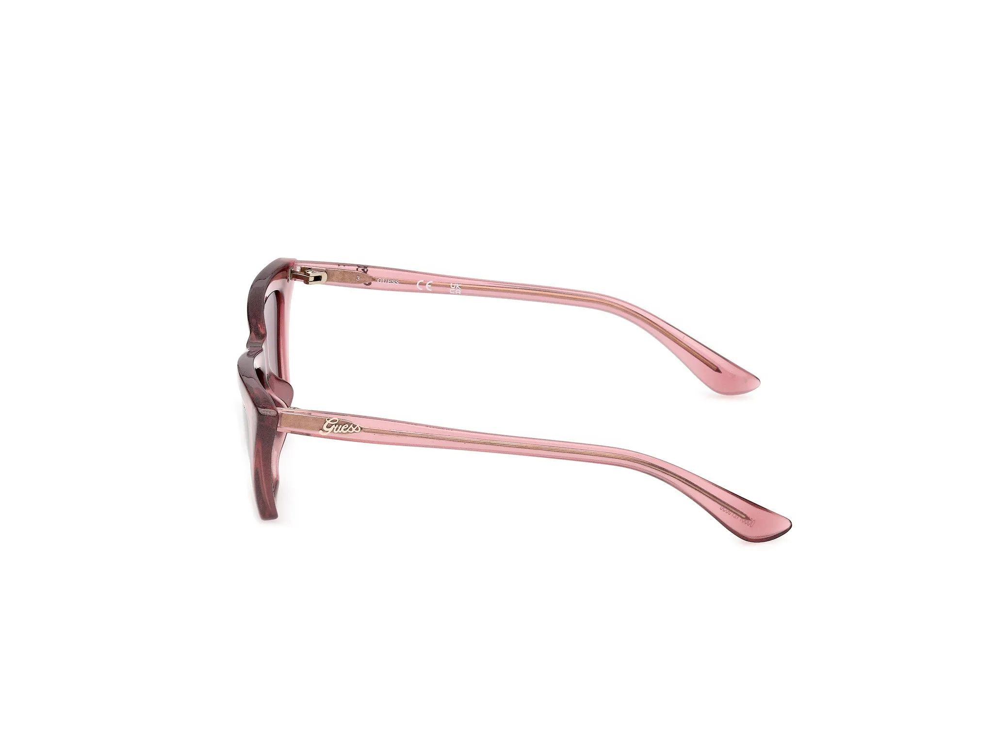 Guess GU00315 74S Occhiali da sole Iniettato Rosa Bordeaux Cat Eye Normale - immagine 3