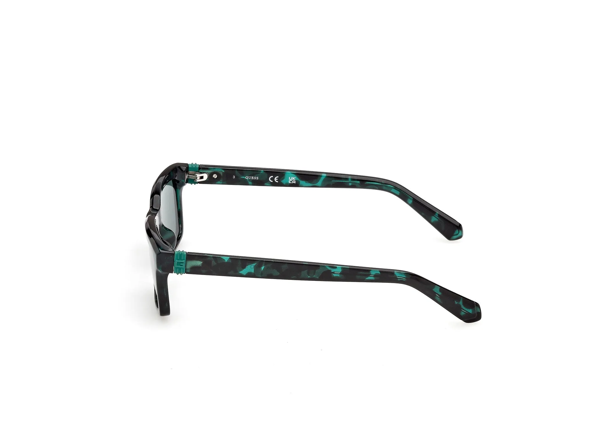 Guess GU00314 98N Occhiali da sole Iniettato Verde Verde Squadrata Normale - immagine 3