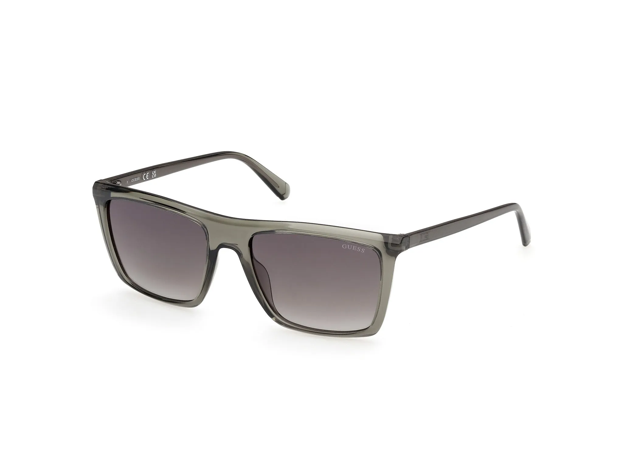 Guess GU00313 96B Occhiali da sole Iniettato Verde Fumo Squadrata Normale - immagine 1