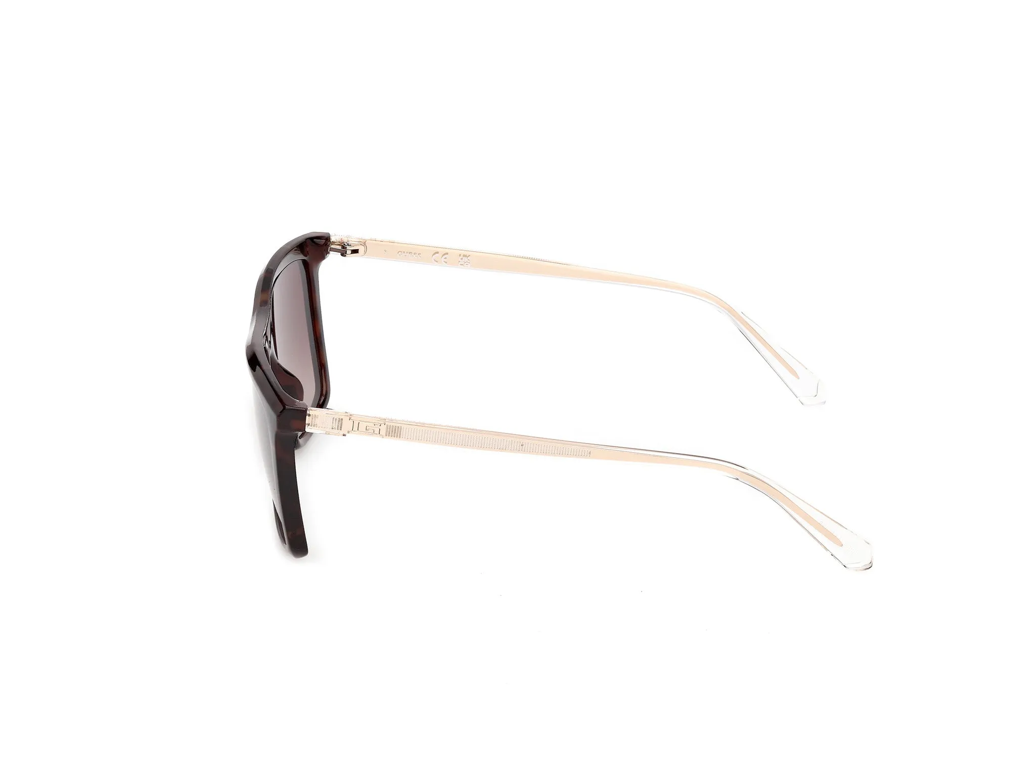 Guess GU00313 52F Occhiali da sole Iniettato Havana Marrone Squadrata Normale - immagine 3
