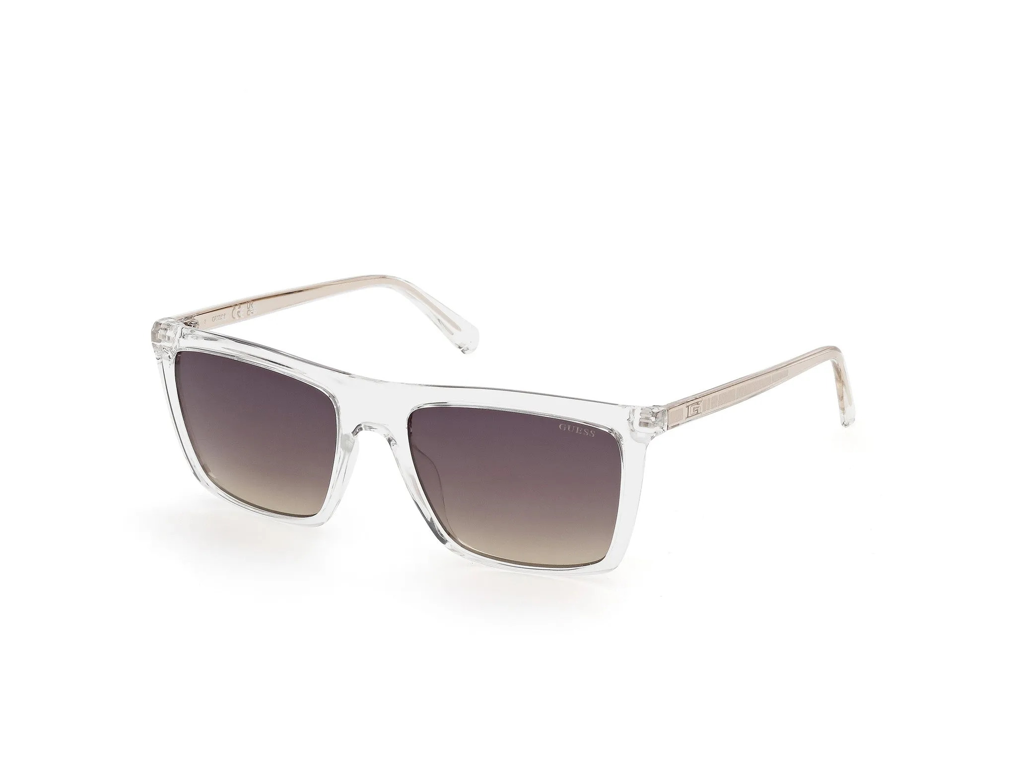 Guess GU00313 26B Occhiali da sole Iniettato Trasparente Fumo Squadrata Normale - immagine 1