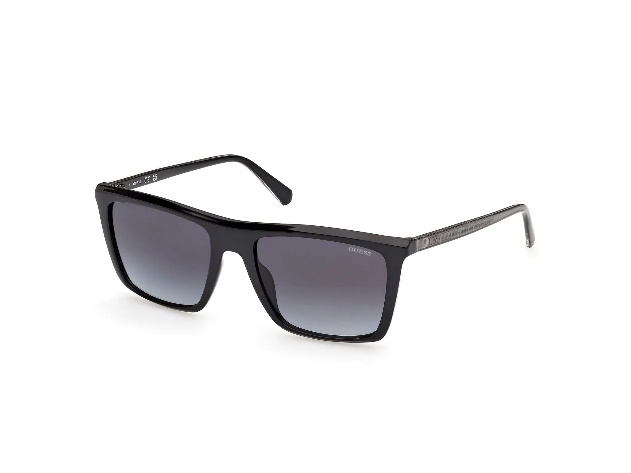 Guess GU00313 01B Occhiali da sole Iniettato Nero Fumo Squadrata Normale - immagine 1