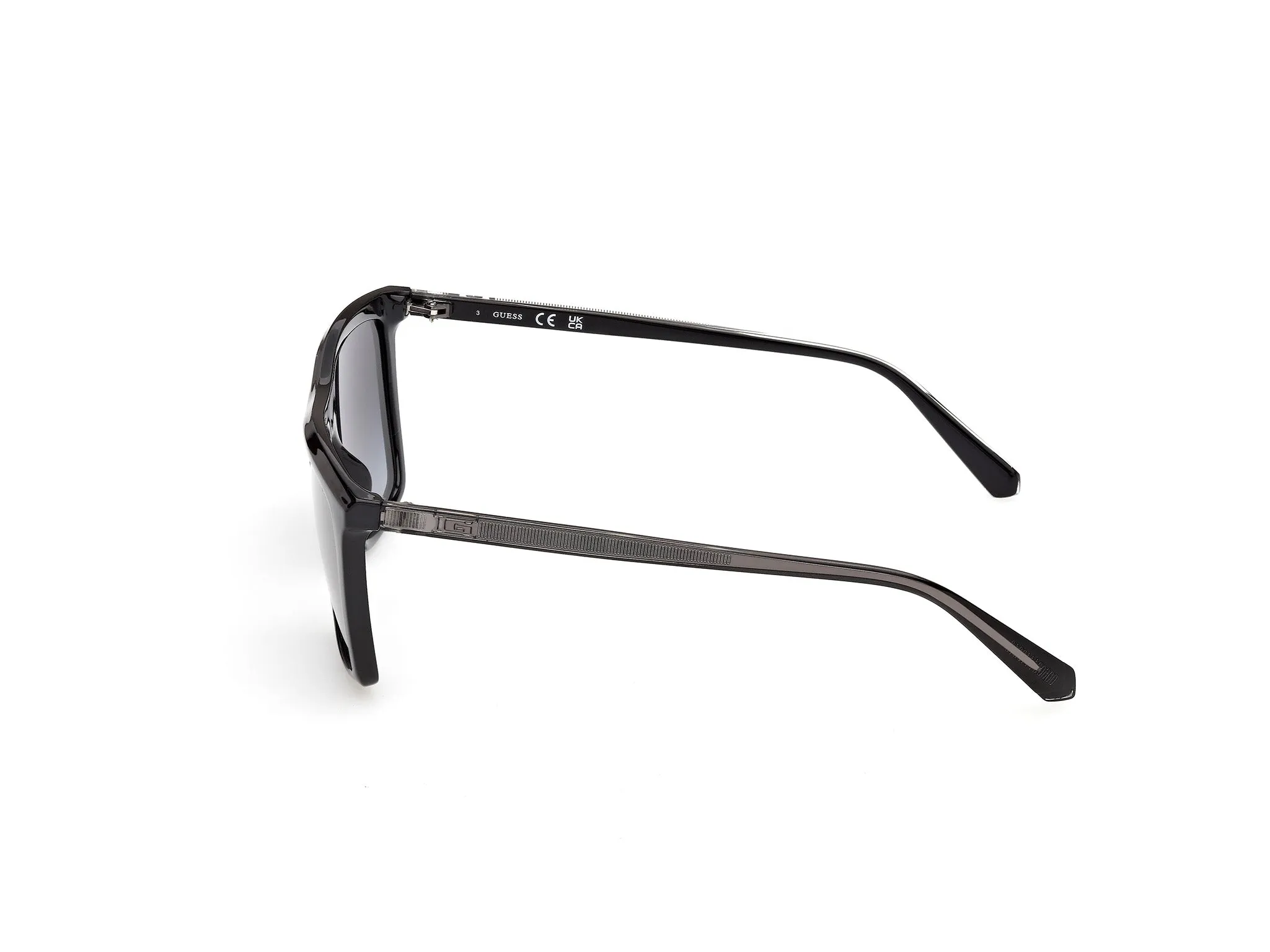 Guess GU00313 01B Occhiali da sole Iniettato Nero Fumo Squadrata Normale - immagine 3