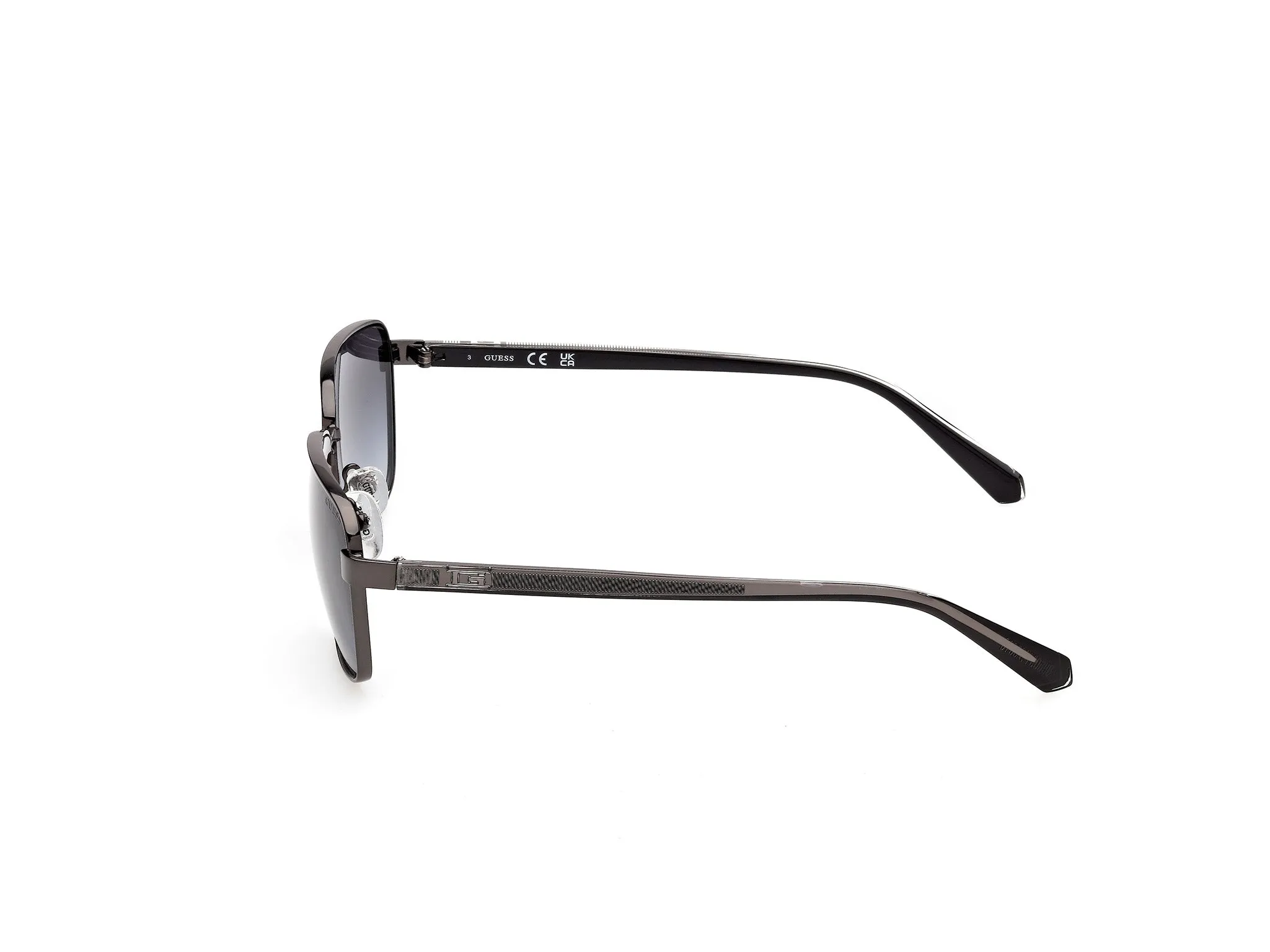 Guess GU00312 07B Occhiali da sole Metallo Canna di fucile Fumo Squadrata Normale - immagine 3