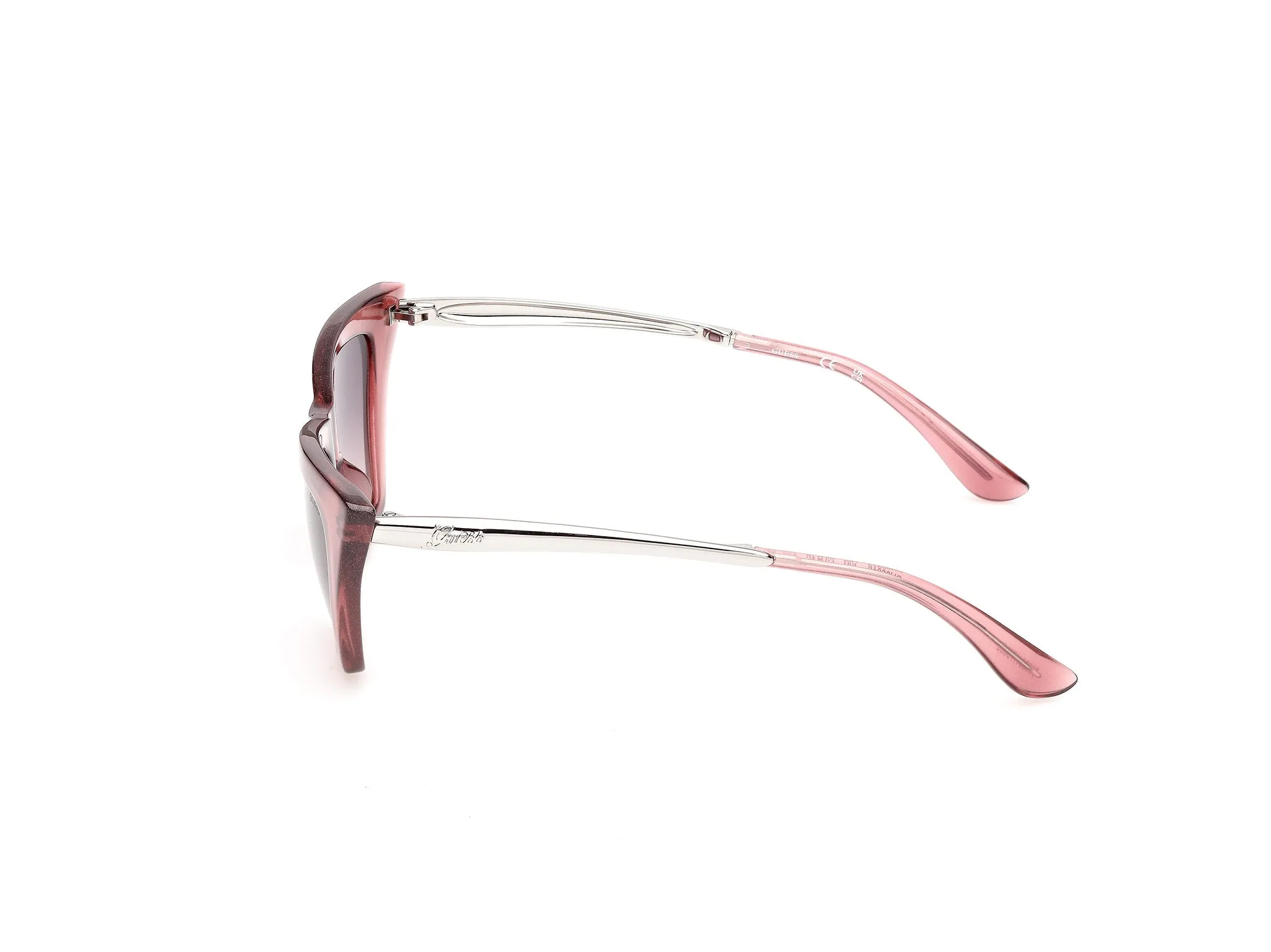 Guess GU00310 72B Occhiali da sole Iniettato Rosa Fumo Cat Eye Normale - immagine 3