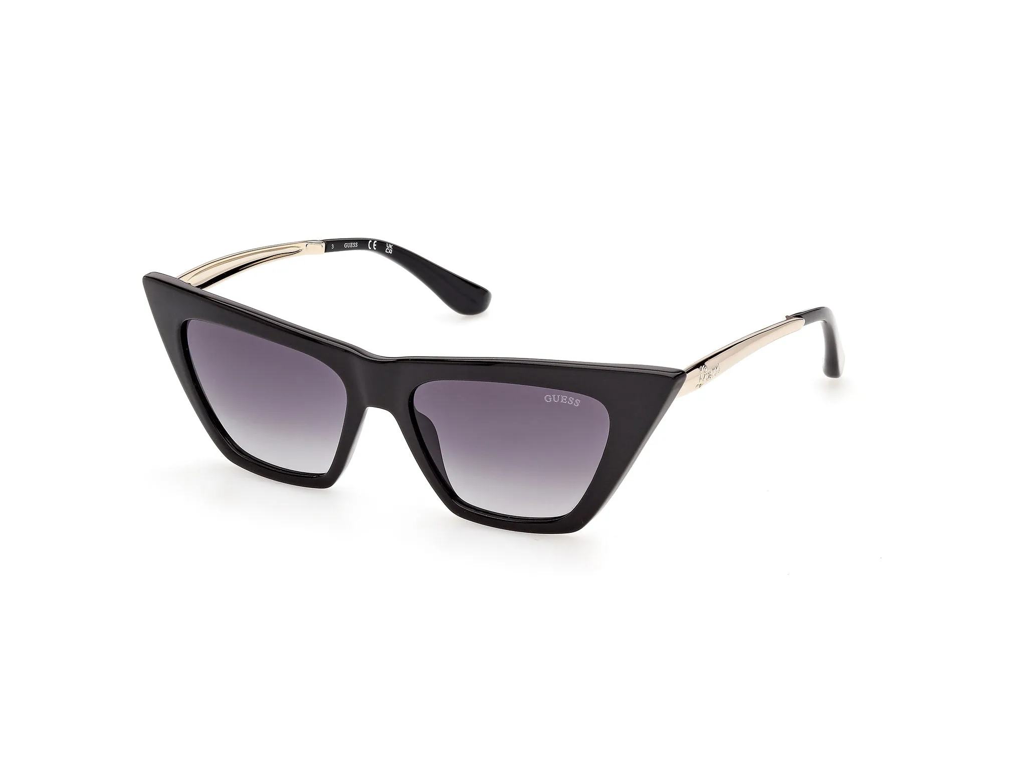 Guess GU00310 01B Occhiali da sole Iniettato Nero Fumo Cat Eye Normale - immagine 1