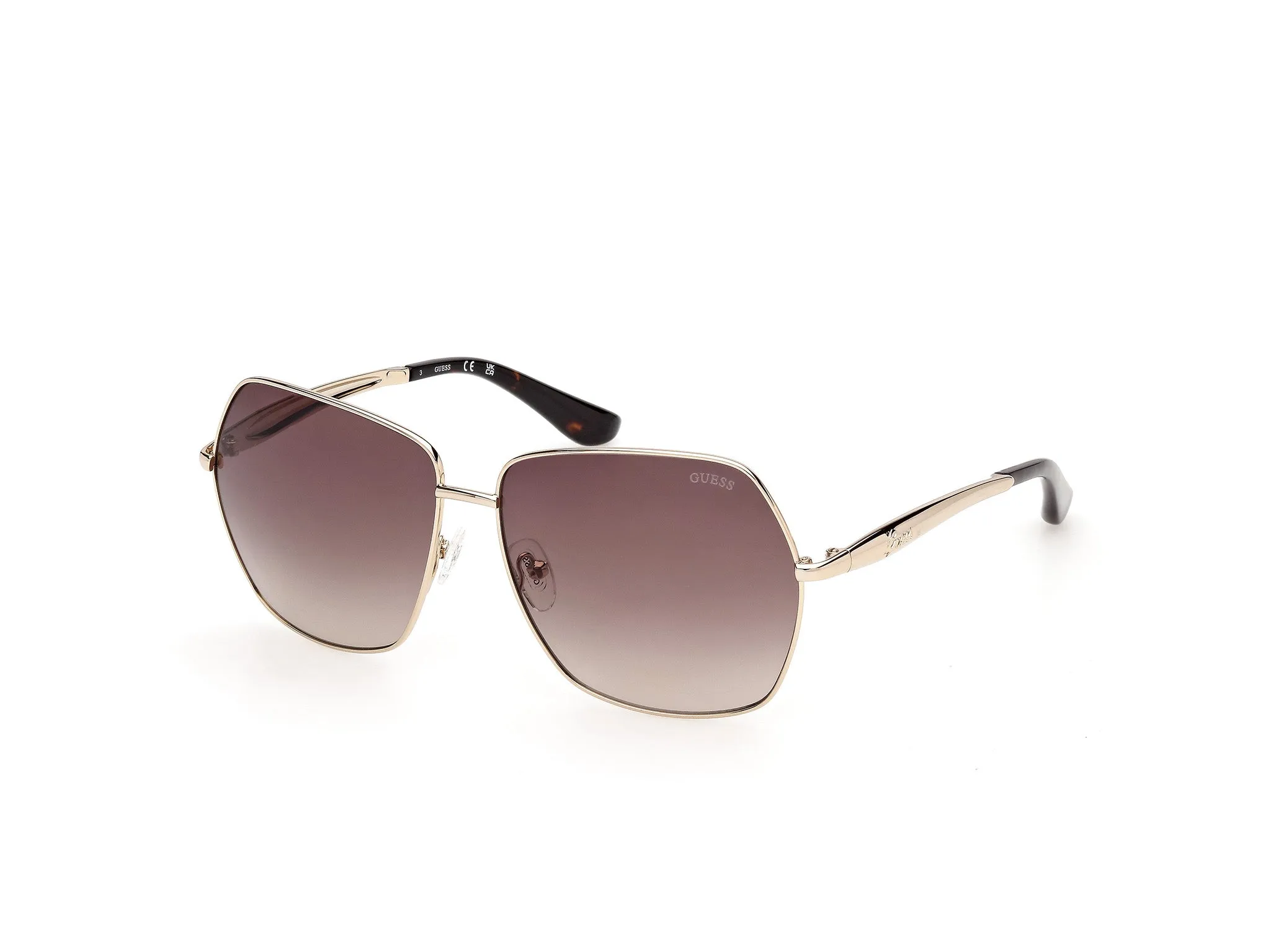 Guess GU00309 32F Occhiali da sole Metallo Oro Marrone Farfalla Normale - immagine 1