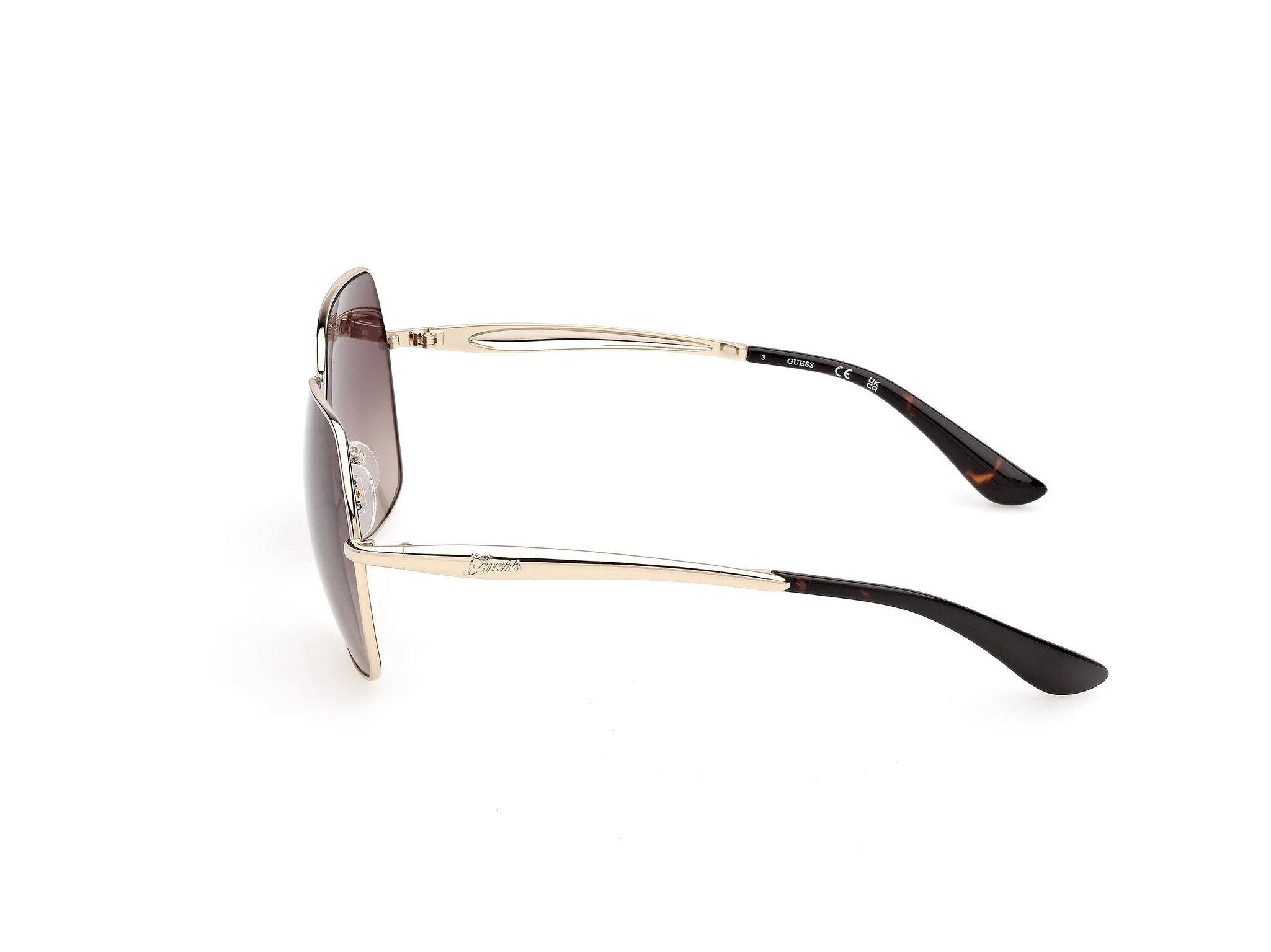 Guess GU00309 32F Occhiali da sole Metallo Oro Marrone Farfalla Normale - immagine 3
