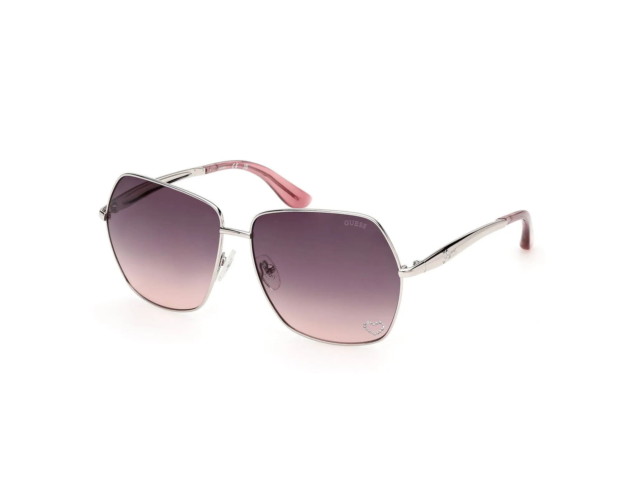 Guess GU00309 10B Occhiali da sole Metallo Grigio Fumo Farfalla Normale - immagine 1