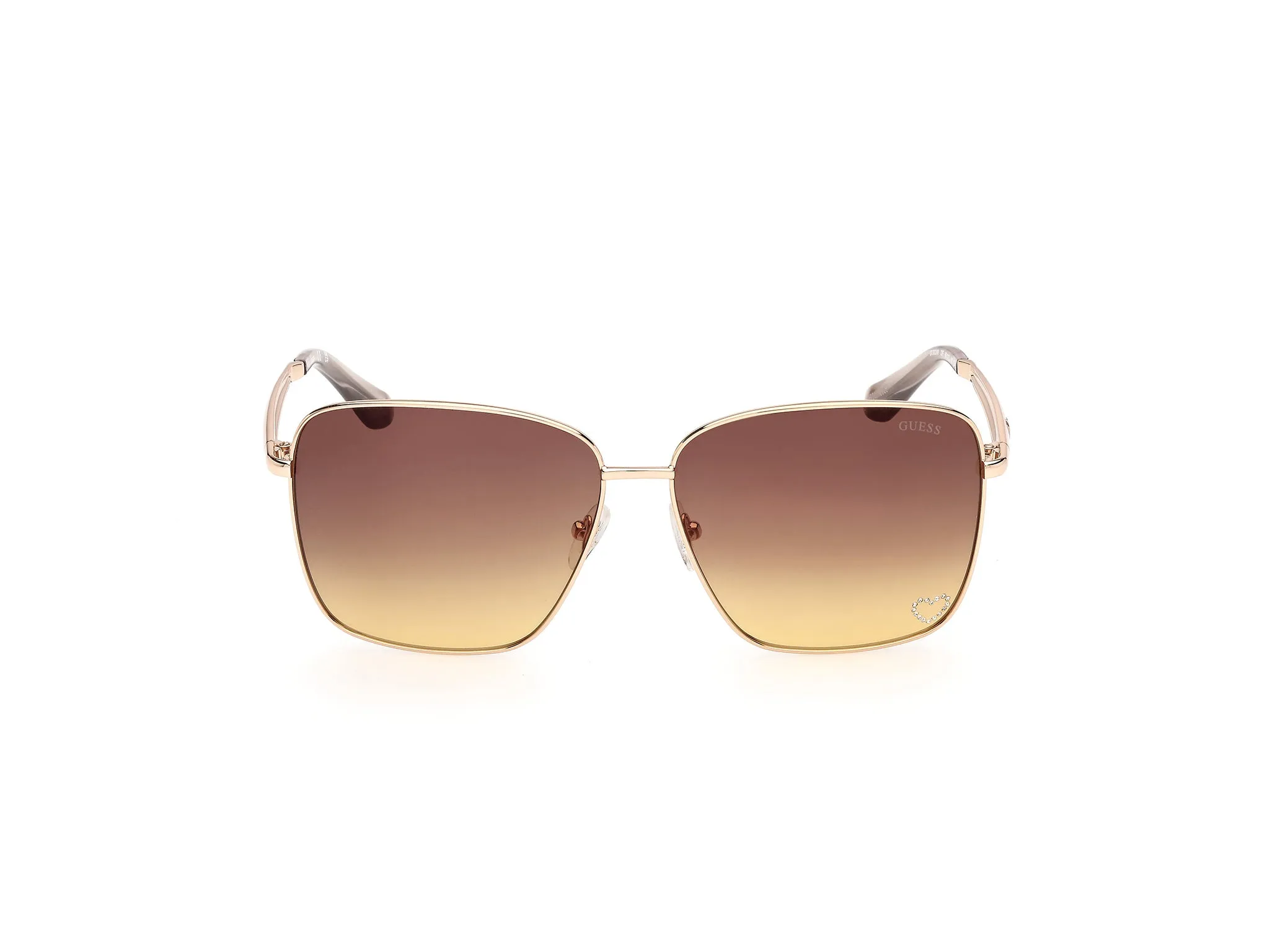 Guess GU00308 33F Occhiali da sole Metallo Oro Marrone Squadrata Normale - immagine 2