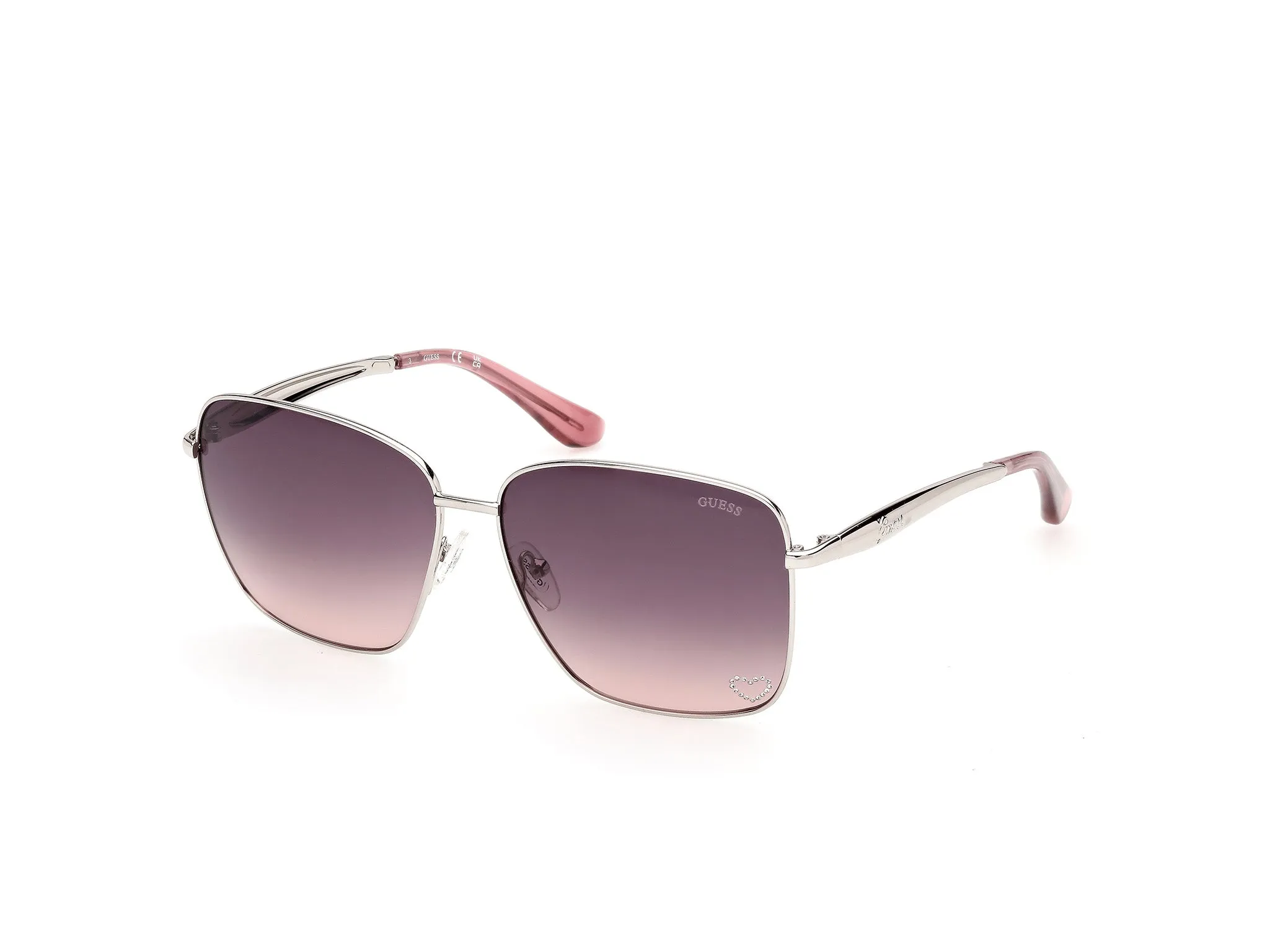 Guess GU00308 10B Occhiali da sole Metallo Grigio Fumo Squadrata Normale - immagine 1