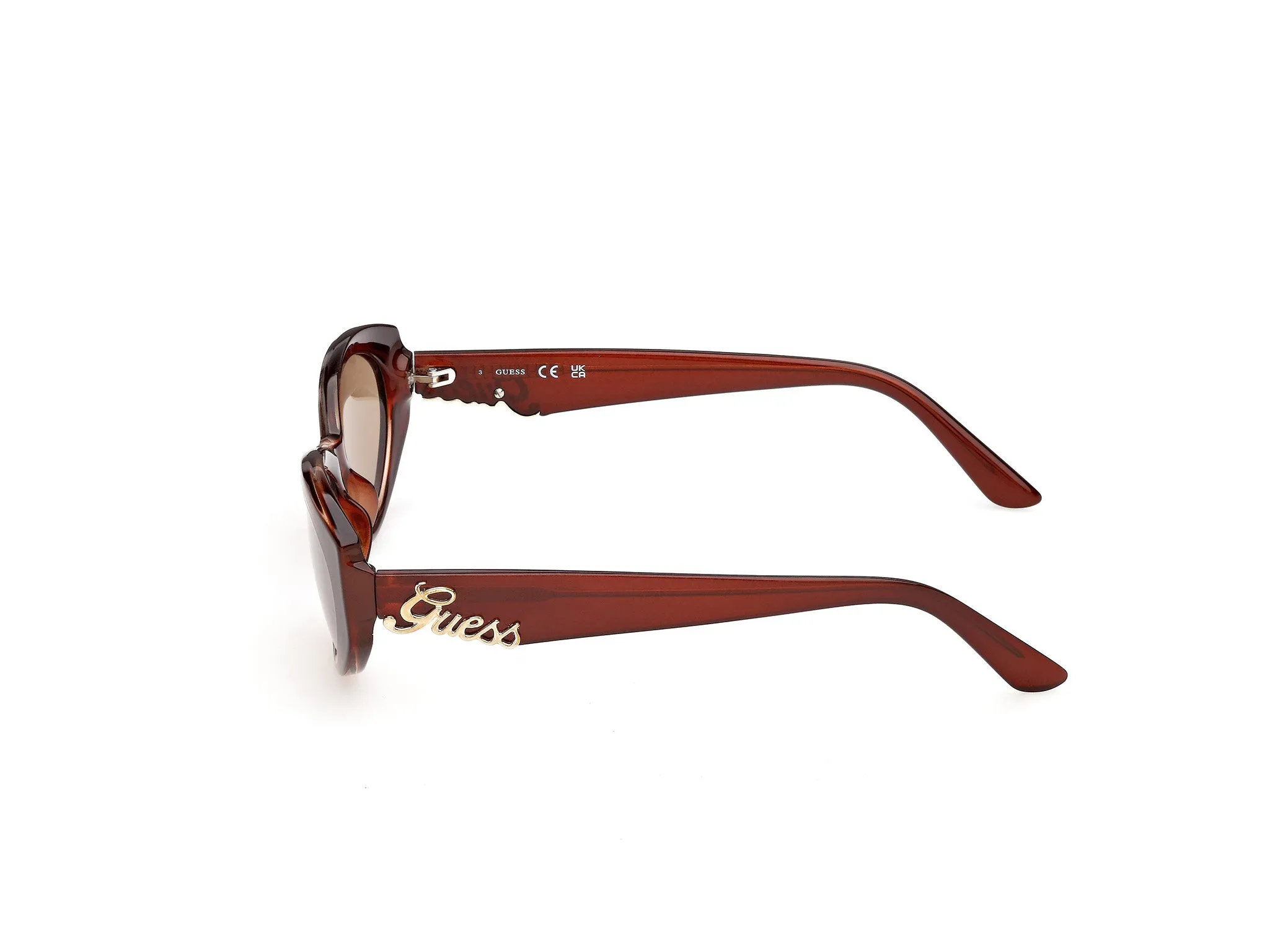 Guess GU00307 50E Occhiali da sole Iniettato Marrone Marrone Rotonda Normale - immagine 3