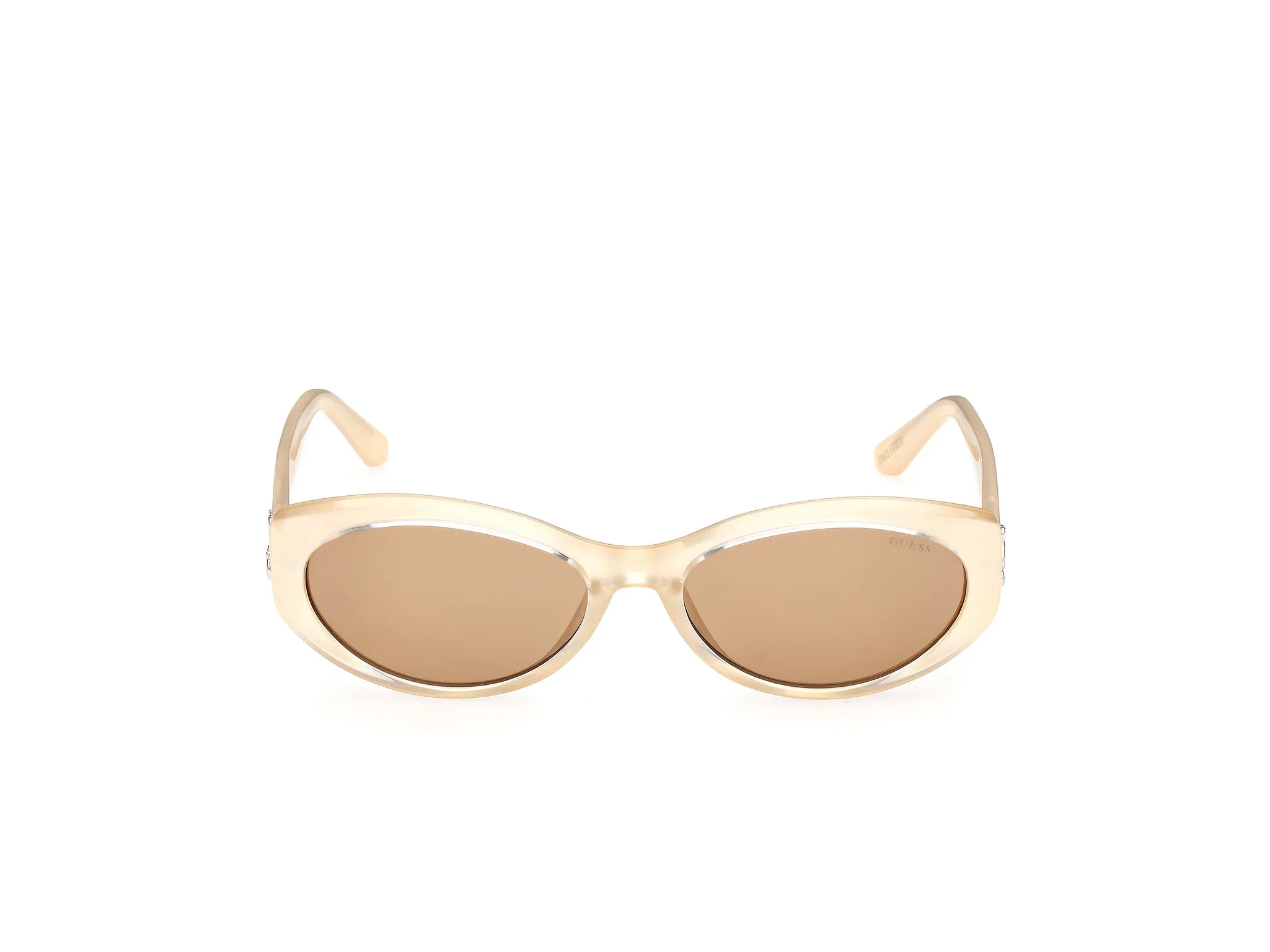 Guess GU00307 41E Occhiali da sole Iniettato Giallo Marrone Rotonda Normale - immagine 2