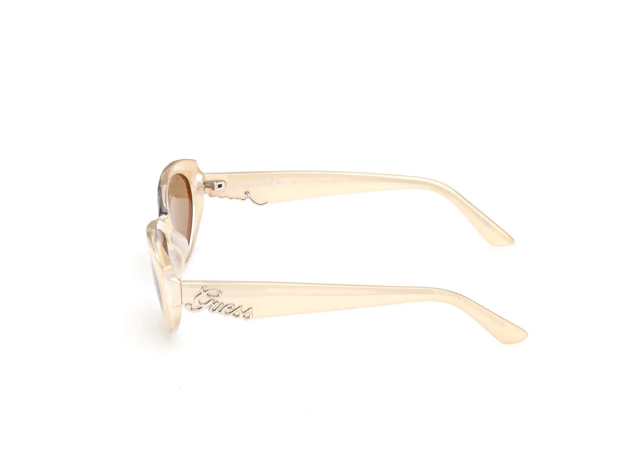 Guess GU00307 41E Occhiali da sole Iniettato Giallo Marrone Rotonda Normale - immagine 3