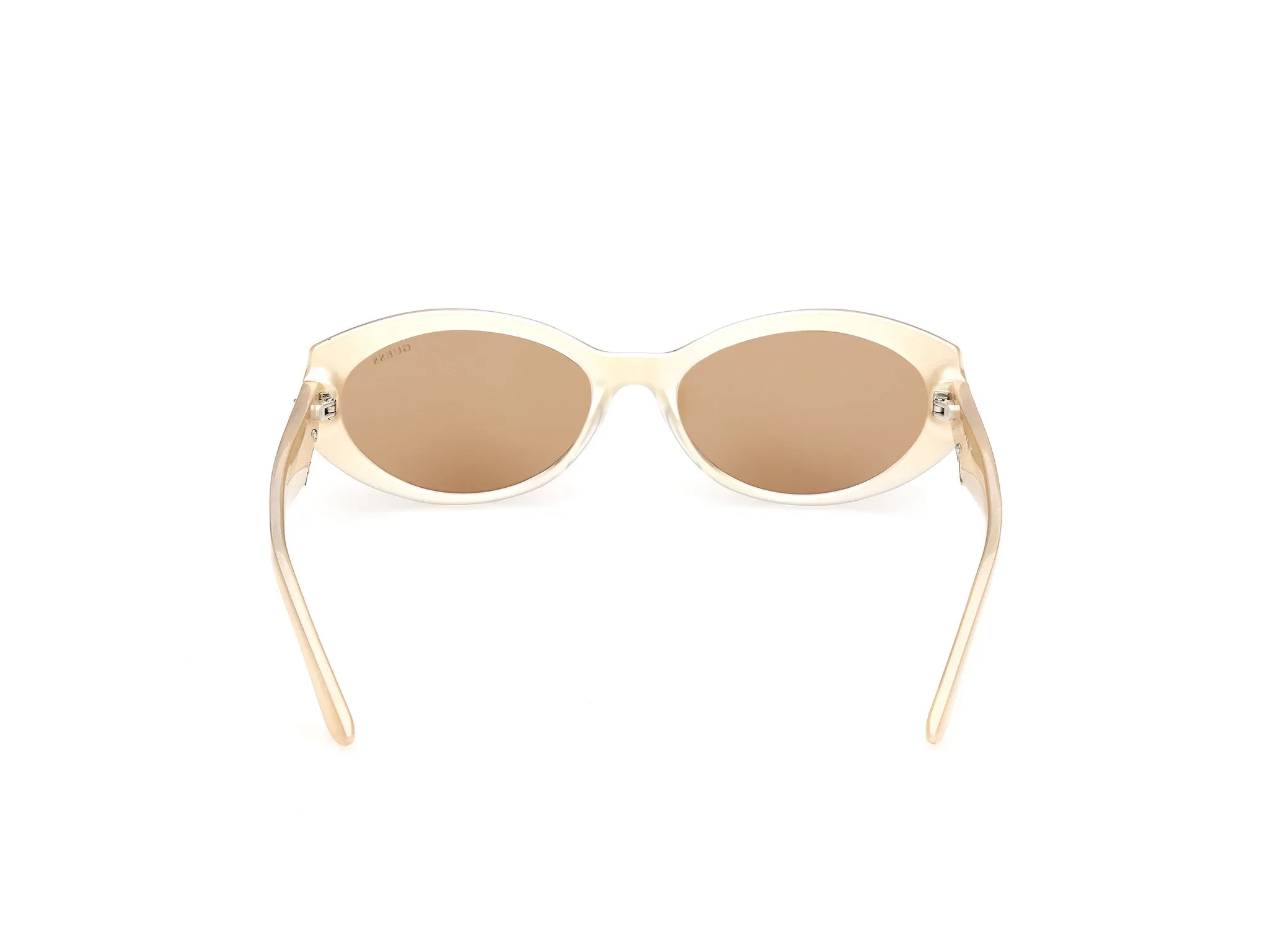 Guess GU00307 41E Occhiali da sole Iniettato Giallo Marrone Rotonda Normale - immagine 4