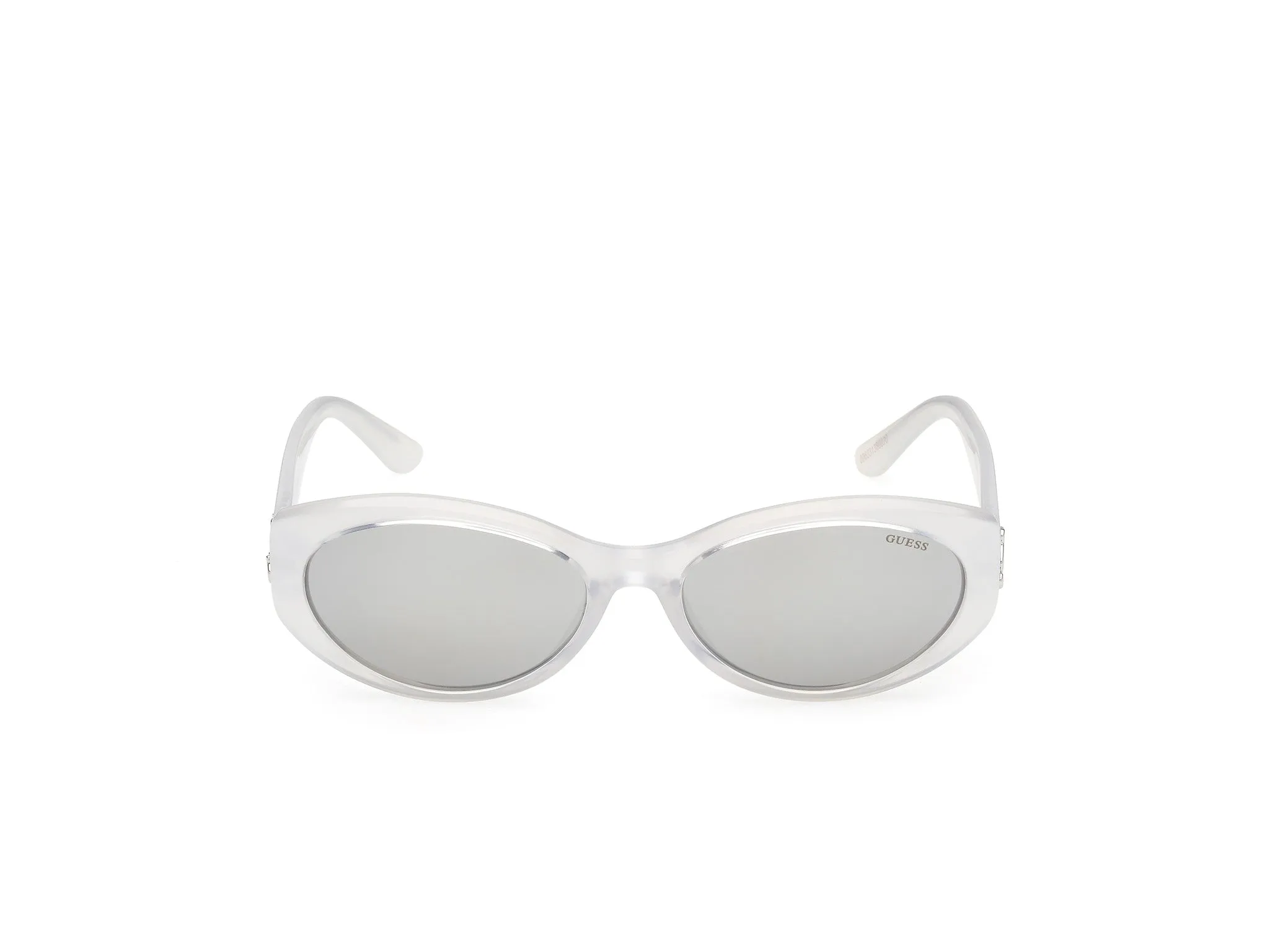Guess GU00307 27C Occhiali da sole Iniettato Bianco Fumo Rotonda Normale - immagine 2