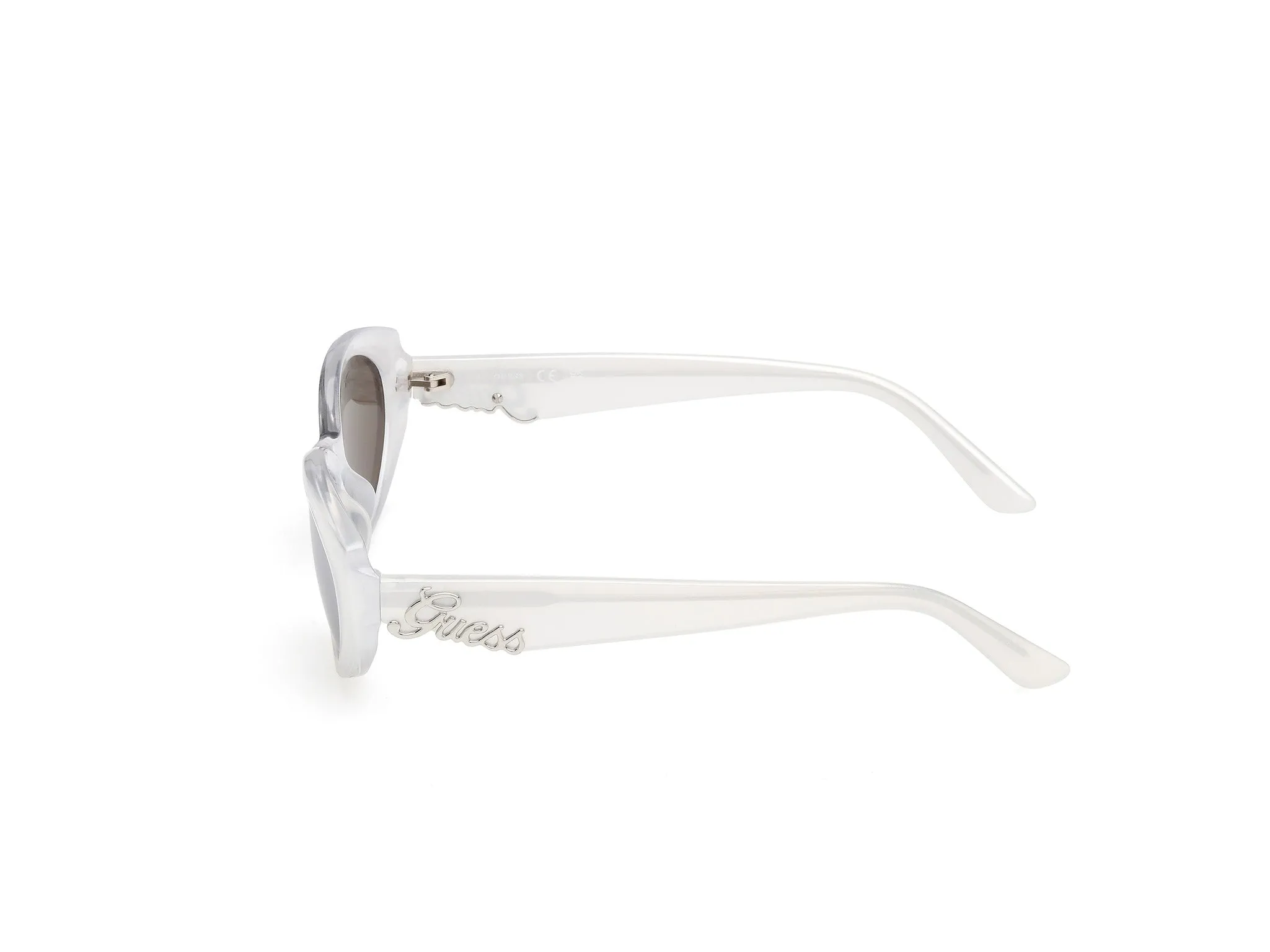 Guess GU00307 27C Occhiali da sole Iniettato Bianco Fumo Rotonda Normale - immagine 3