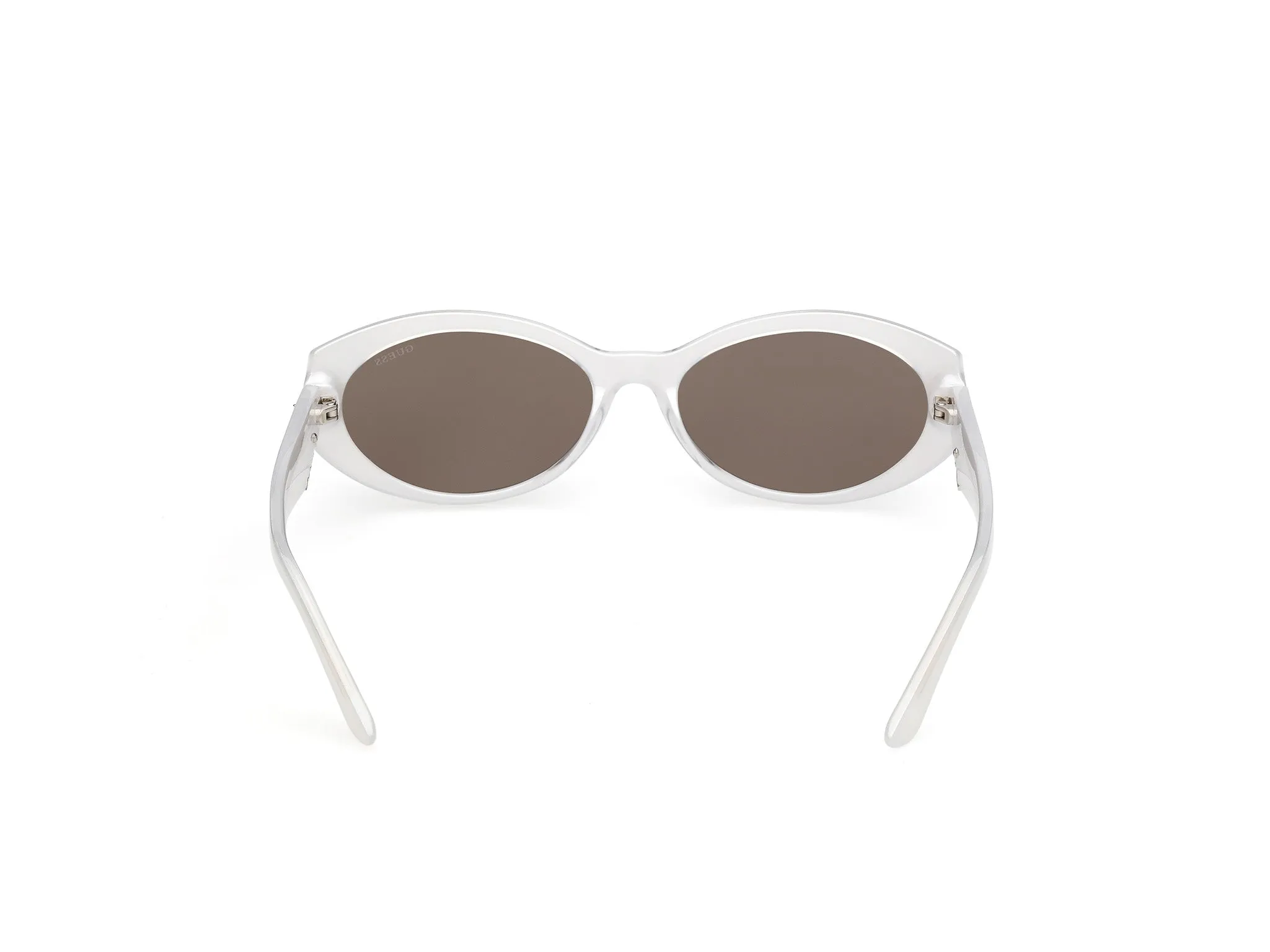 Guess GU00307 27C Occhiali da sole Iniettato Bianco Fumo Rotonda Normale - immagine 4