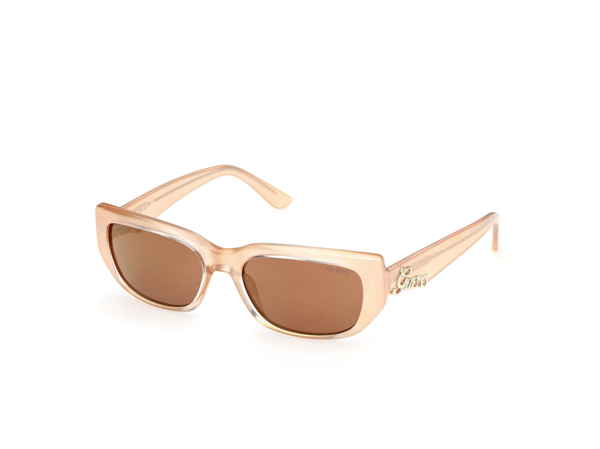 Guess GU00306 44U Occhiali da sole Iniettato Arancione Bordeaux Squadrata Normale - immagine 1