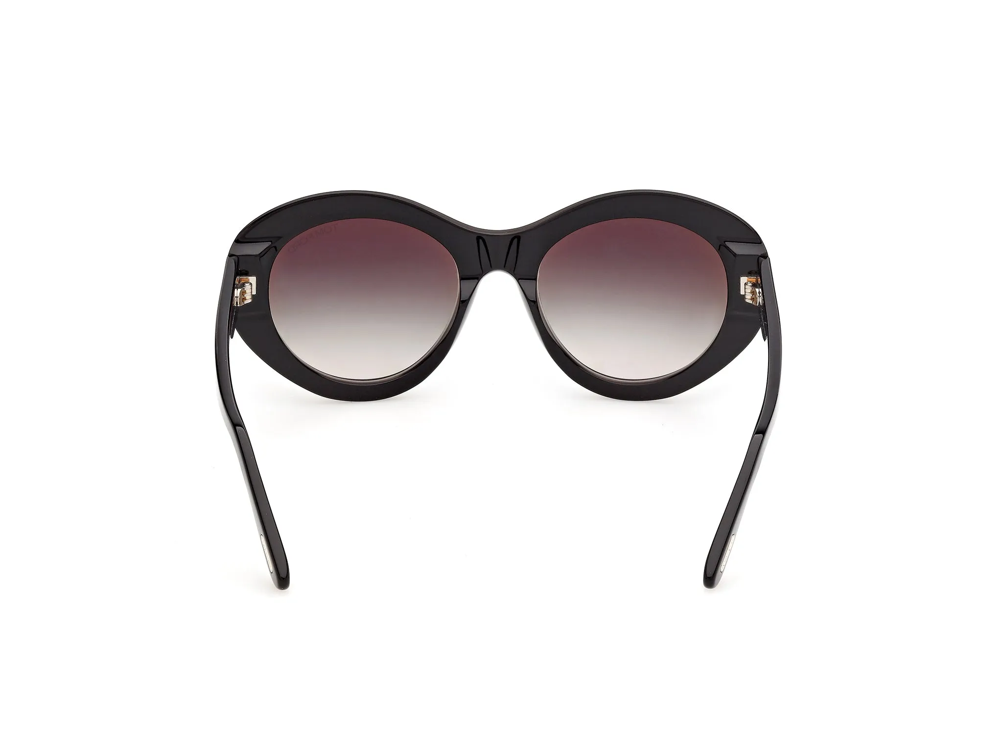 TOM FORD FT1423 ELODIE-02 01B Occhiali da sole Acetato Nero Fumo Rotonda Normale - immagine 4