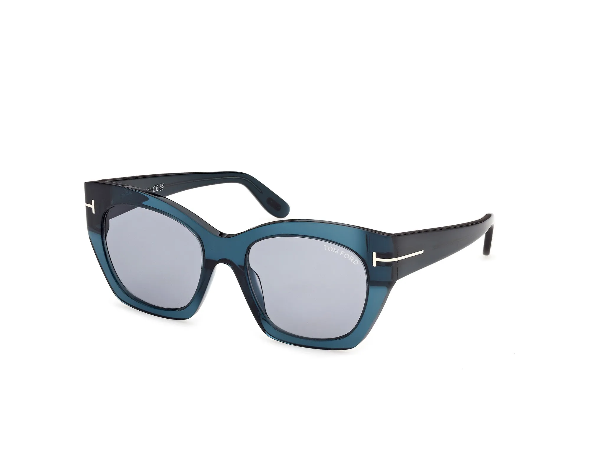 TOM FORD FT1422 JONI-02 87A Occhiali da sole Acetato Turchese Fumo Farfalla Normale - immagine 1