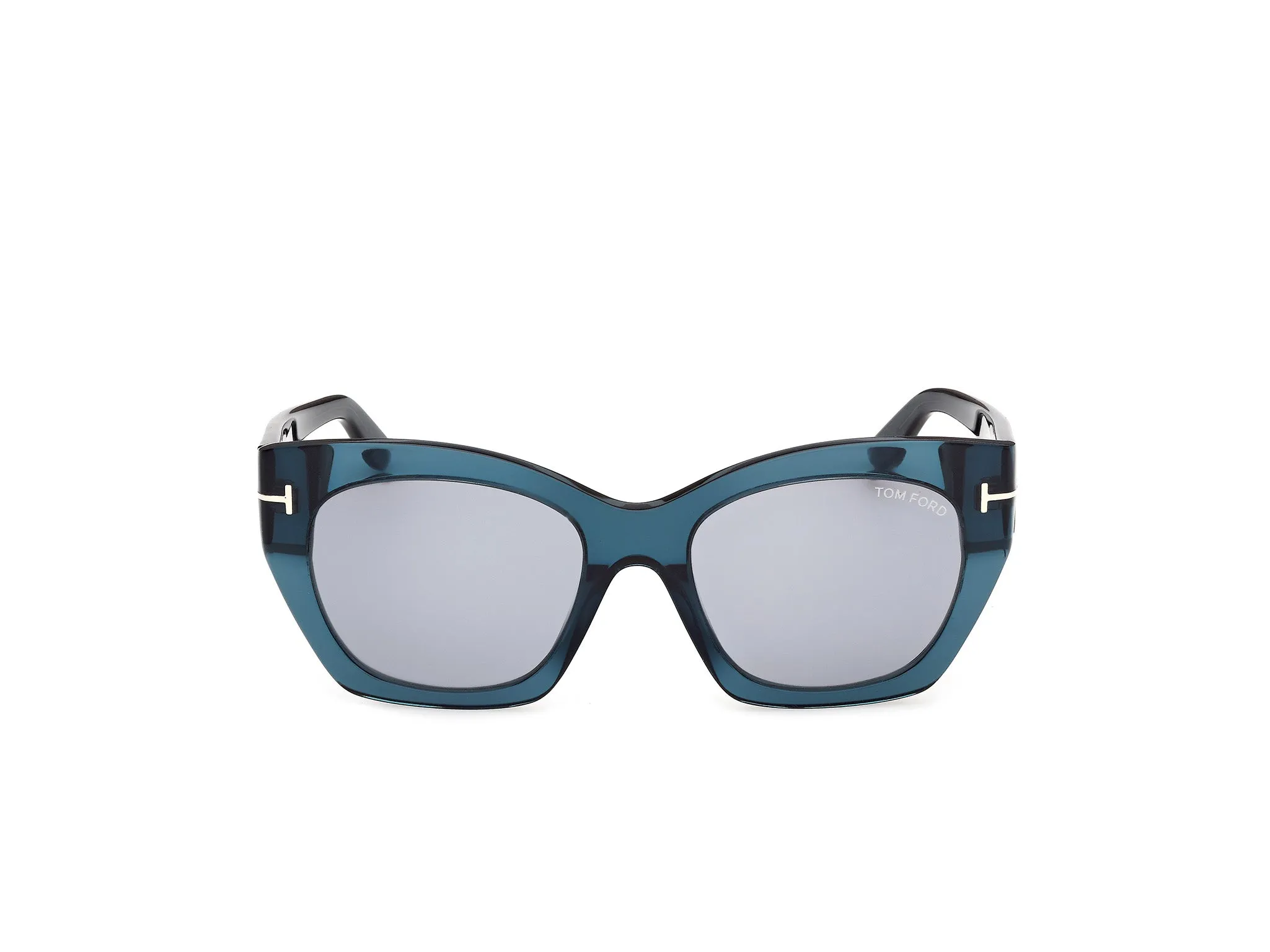 TOM FORD FT1422 JONI-02 87A Occhiali da sole Acetato Turchese Fumo Farfalla Normale - immagine 2