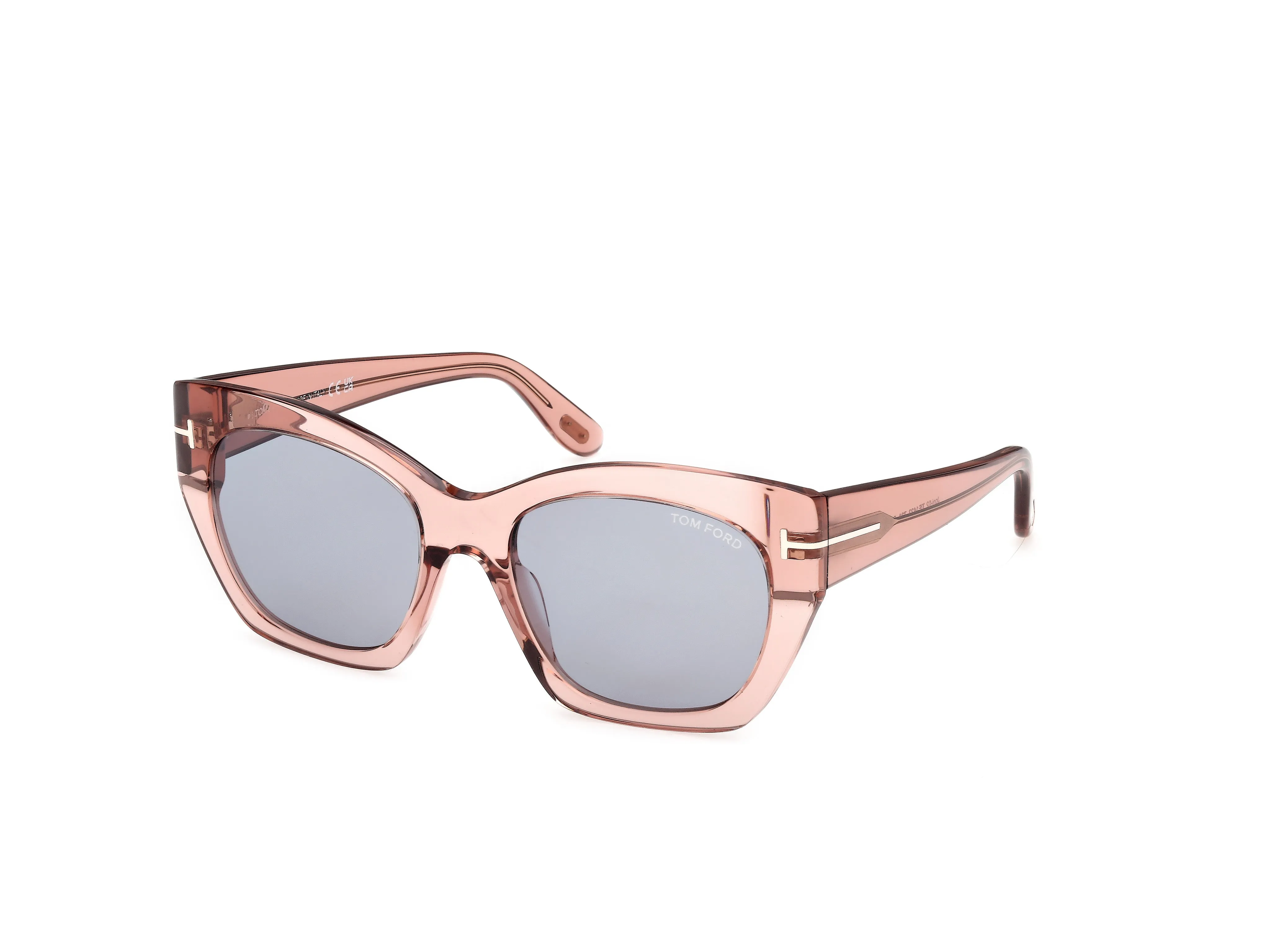 TOM FORD FT1422 JONI-02 72A Occhiali da sole Acetato Rosa Fumo Farfalla Normale - immagine 1