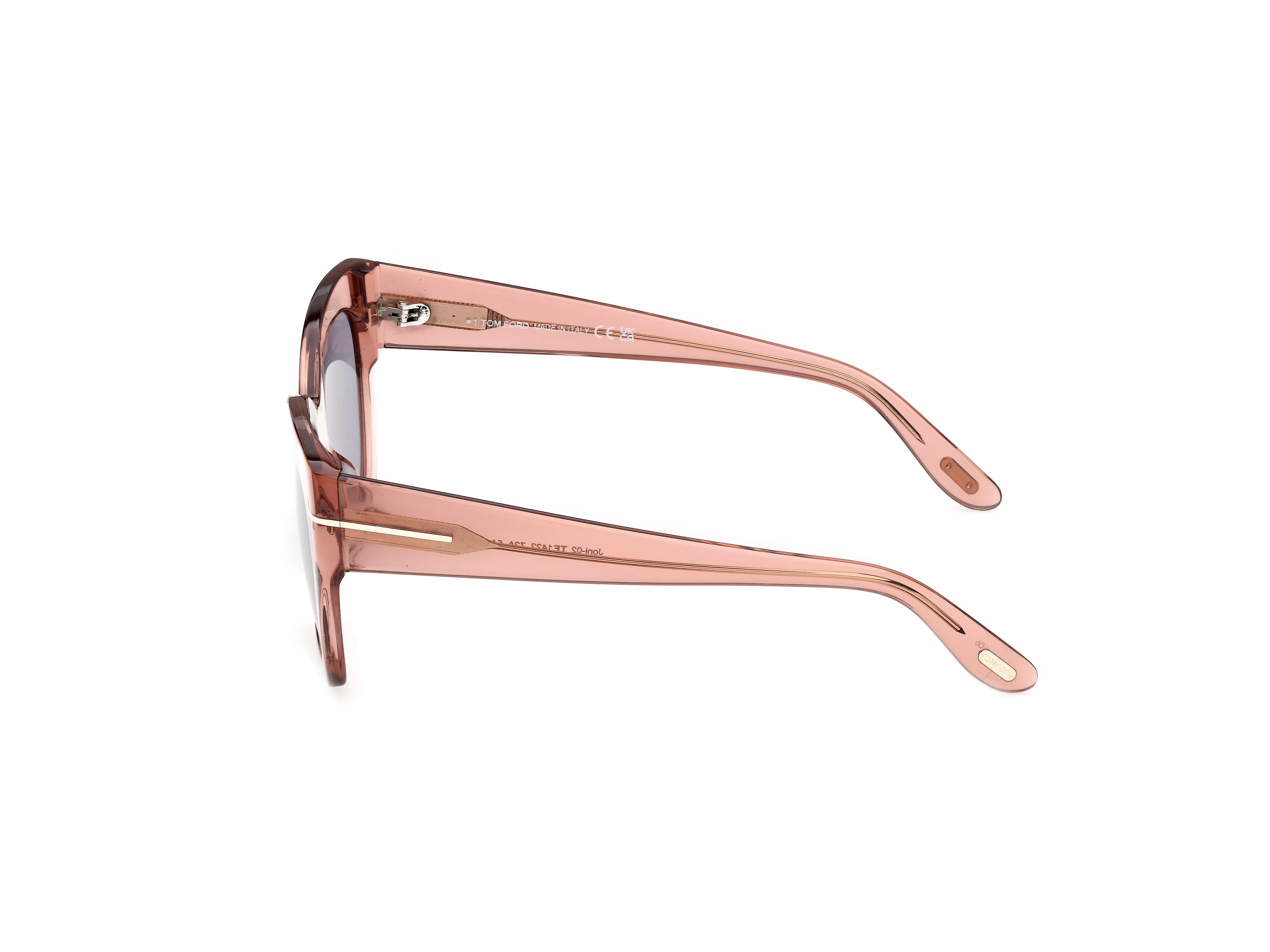 TOM FORD FT1422 JONI-02 72A Occhiali da sole Acetato Rosa Fumo Farfalla Normale - immagine 3