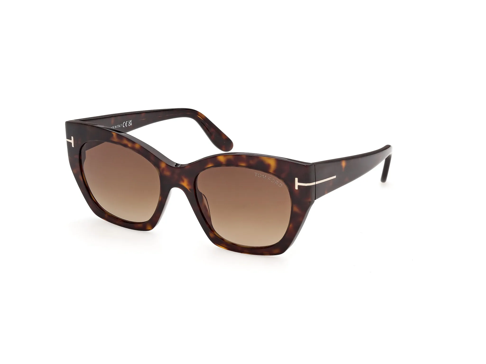 TOM FORD FT1422 JONI-02 52F Occhiali da sole Acetato Havana Marrone Farfalla Normale - immagine 1
