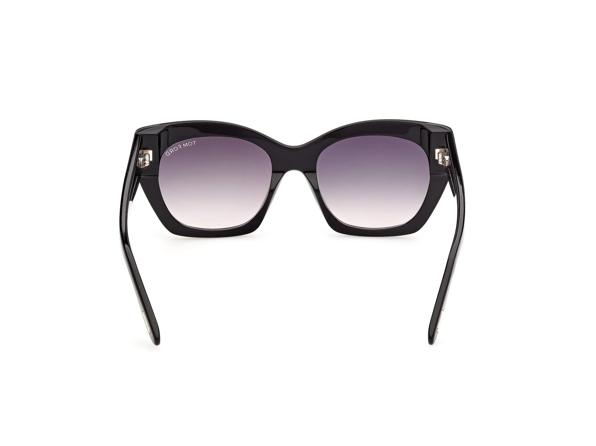 TOM FORD FT1422 JONI-02 01B Occhiali da sole Acetato Nero Fumo Farfalla Normale - immagine 4