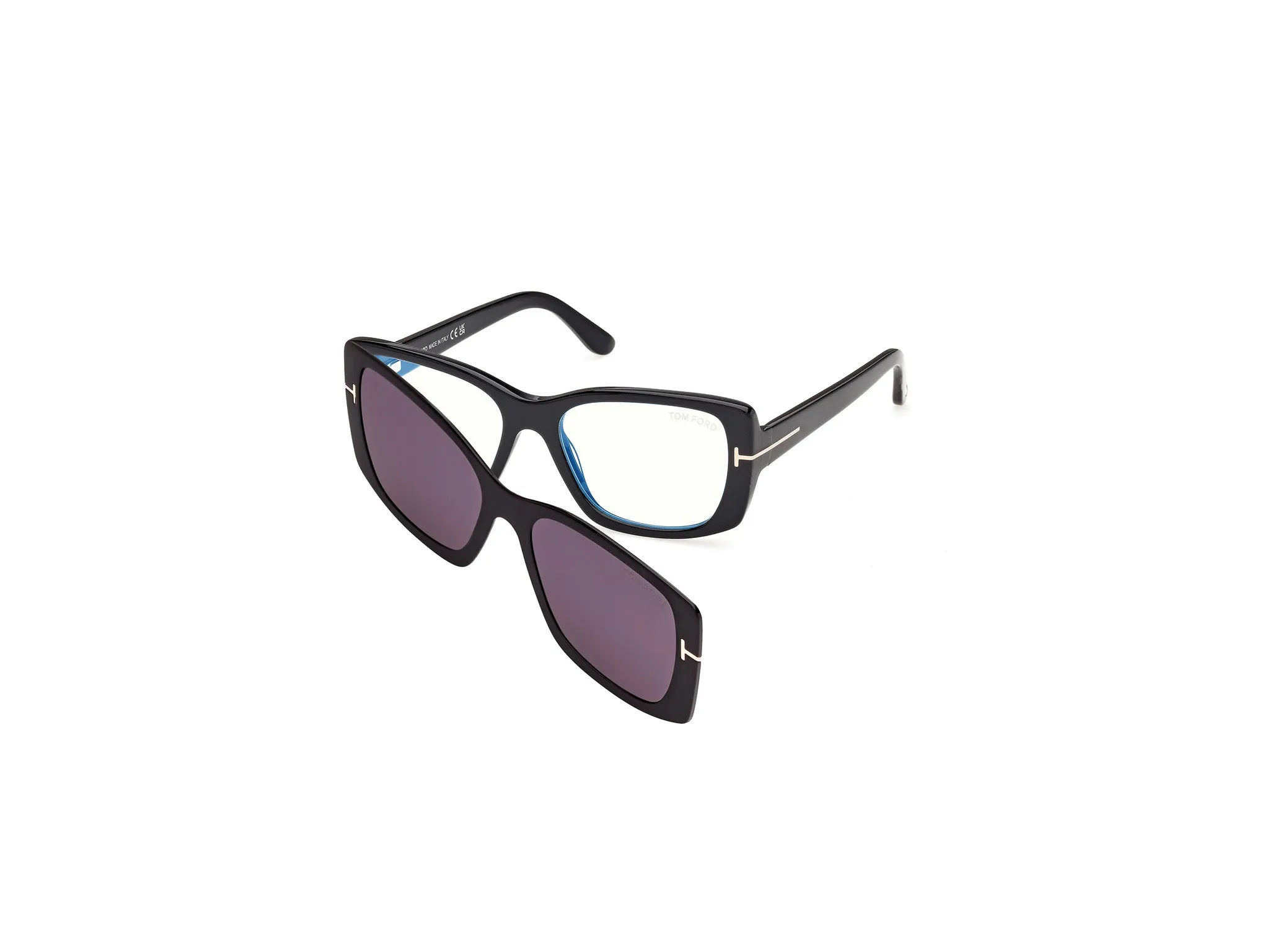 TOM FORD FT6176-B 1 Montature da vista Acetato Nero Fumo Squadrata Normale - immagine 1