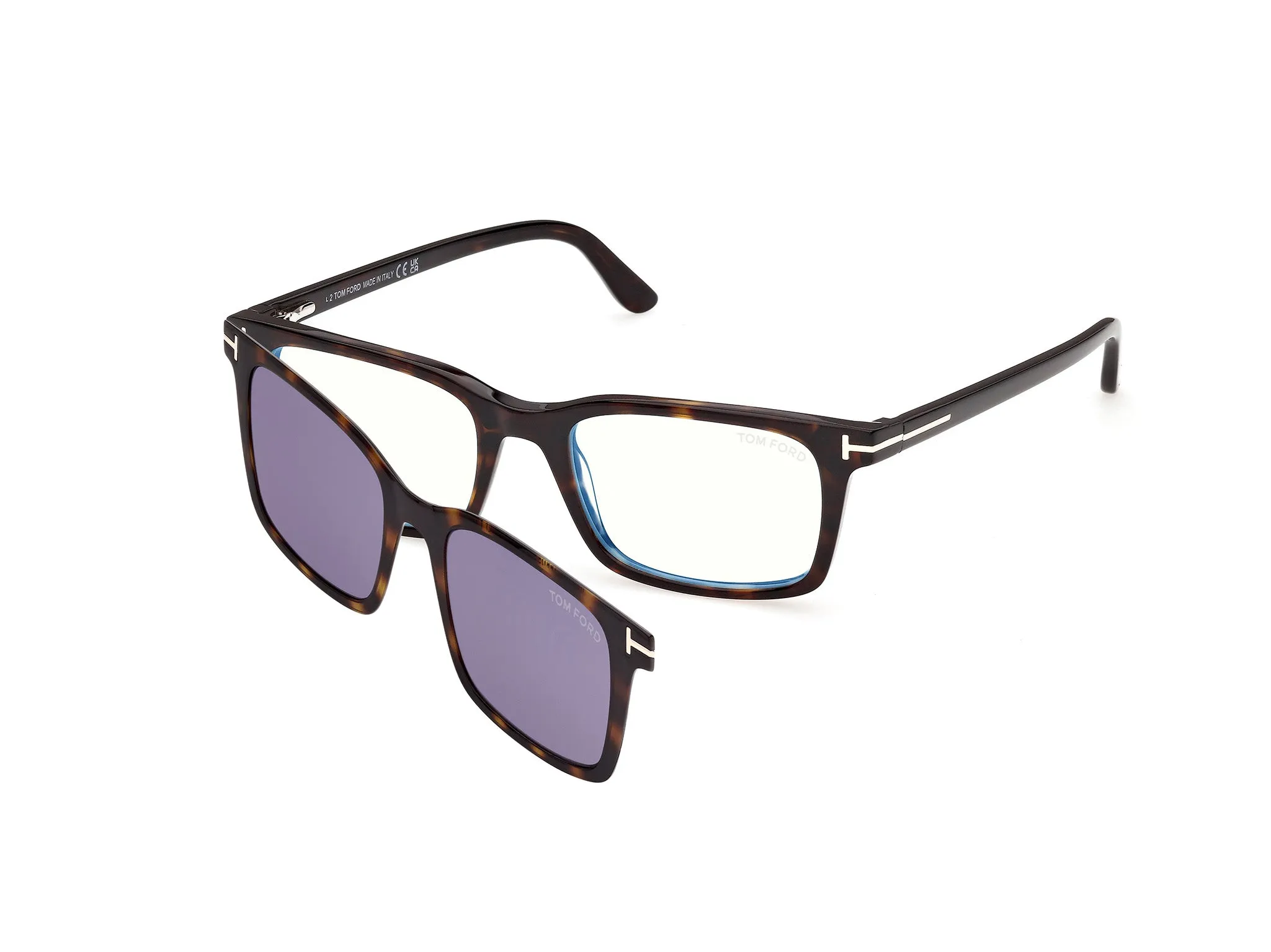 TOM FORD FT6175-B 52 Montature da vista Acetato Havana Squadrata Normale - immagine 1