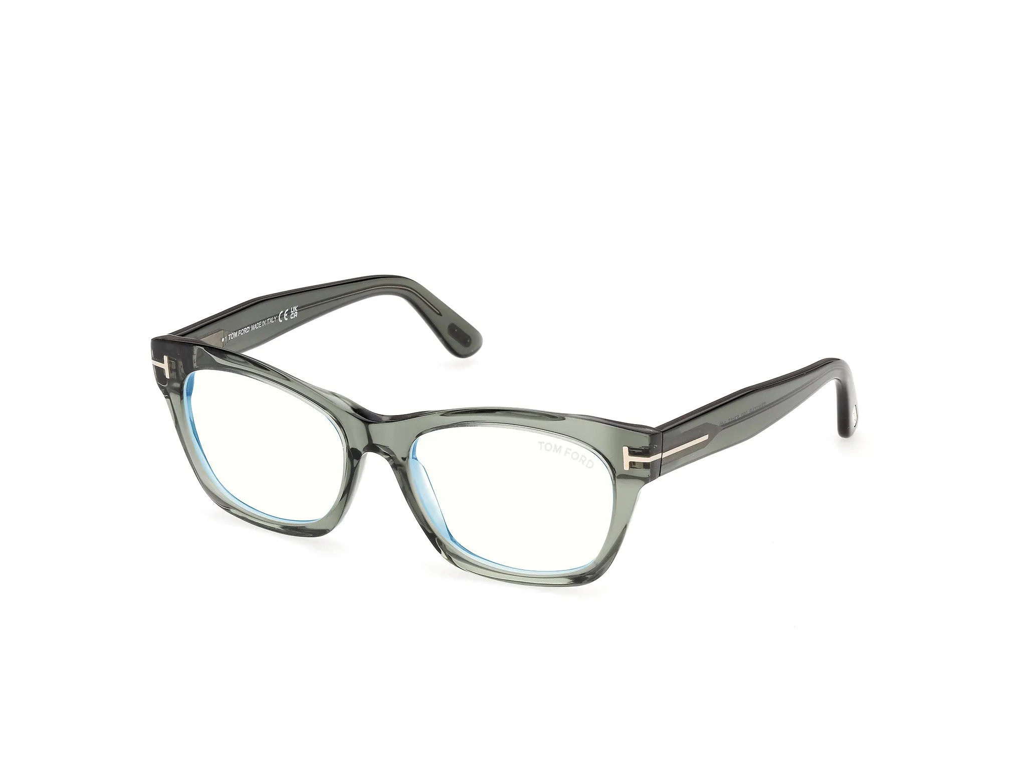 TOM FORD FT6173-B 93 Montature da vista Acetato Verde Squadrata Normale - immagine 1