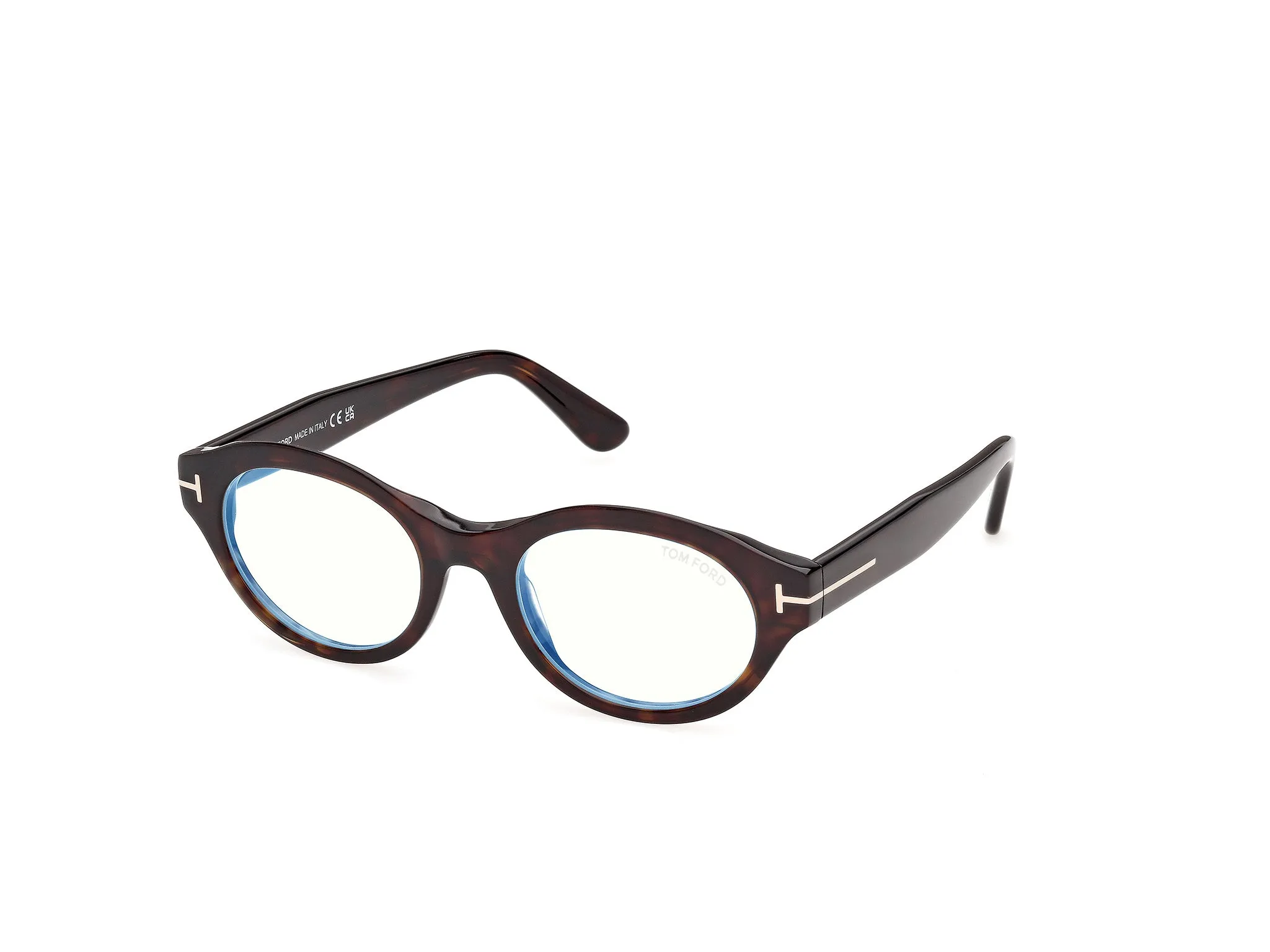 TOM FORD FT6172-B 52 Montature da vista Acetato Havana Rotonda Normale - immagine 1