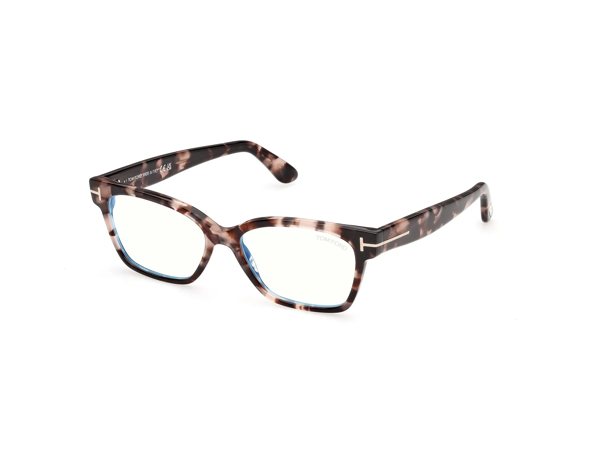 TOM FORD FT6171-B 55 Montature da vista Acetato Havana Squadrata Normale - immagine 1