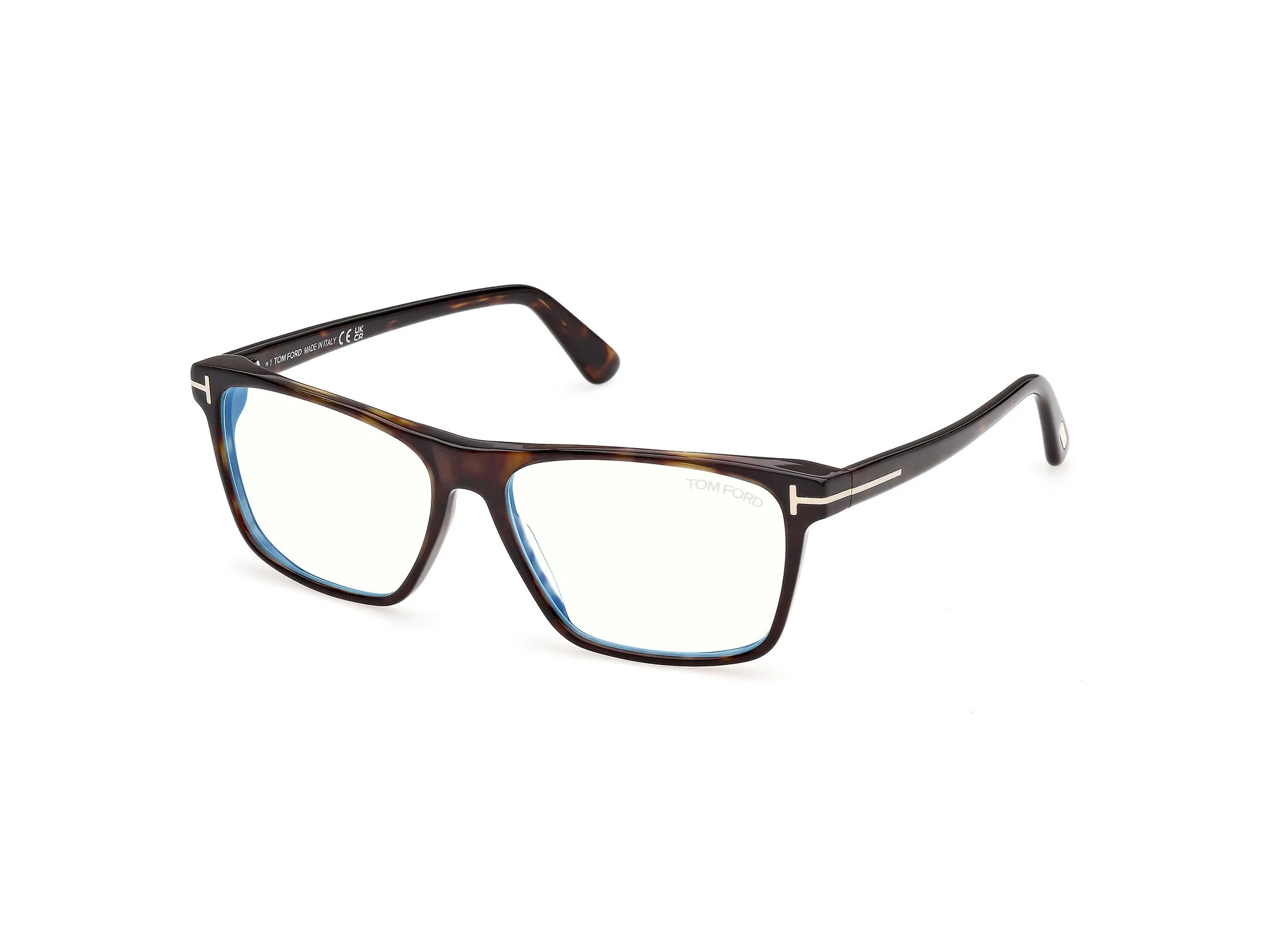 TOM FORD FT6170-B 52 Montature da vista Acetato Havana Squadrata Normale - immagine 1