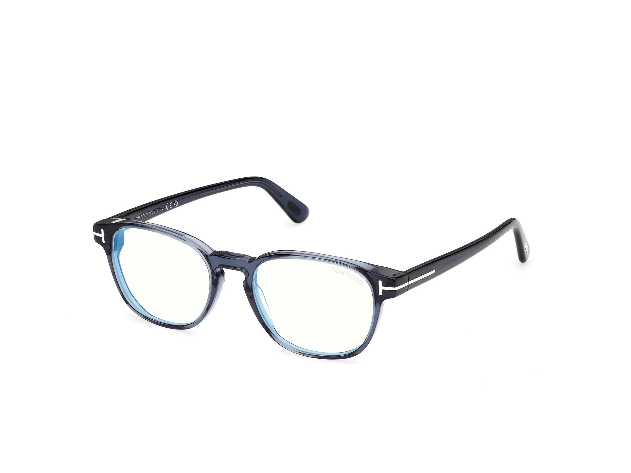 TOM FORD FT6169-B 90 Montature da vista Acetato Blu Rotonda Normale - immagine 1