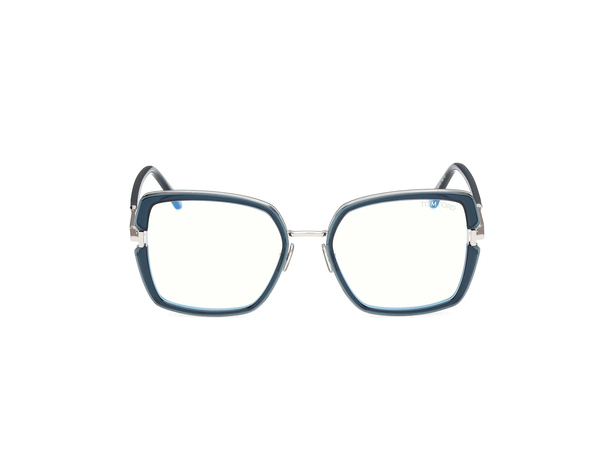 TOM FORD FT5985-B 90 Montature da vista Iniettato Blu Squadrata Normale - immagine 2