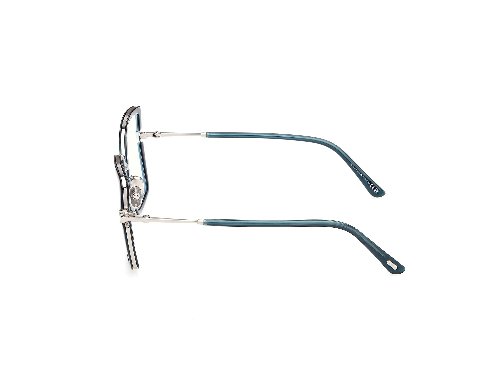 TOM FORD FT5985-B 90 Montature da vista Iniettato Blu Squadrata Normale - immagine 3
