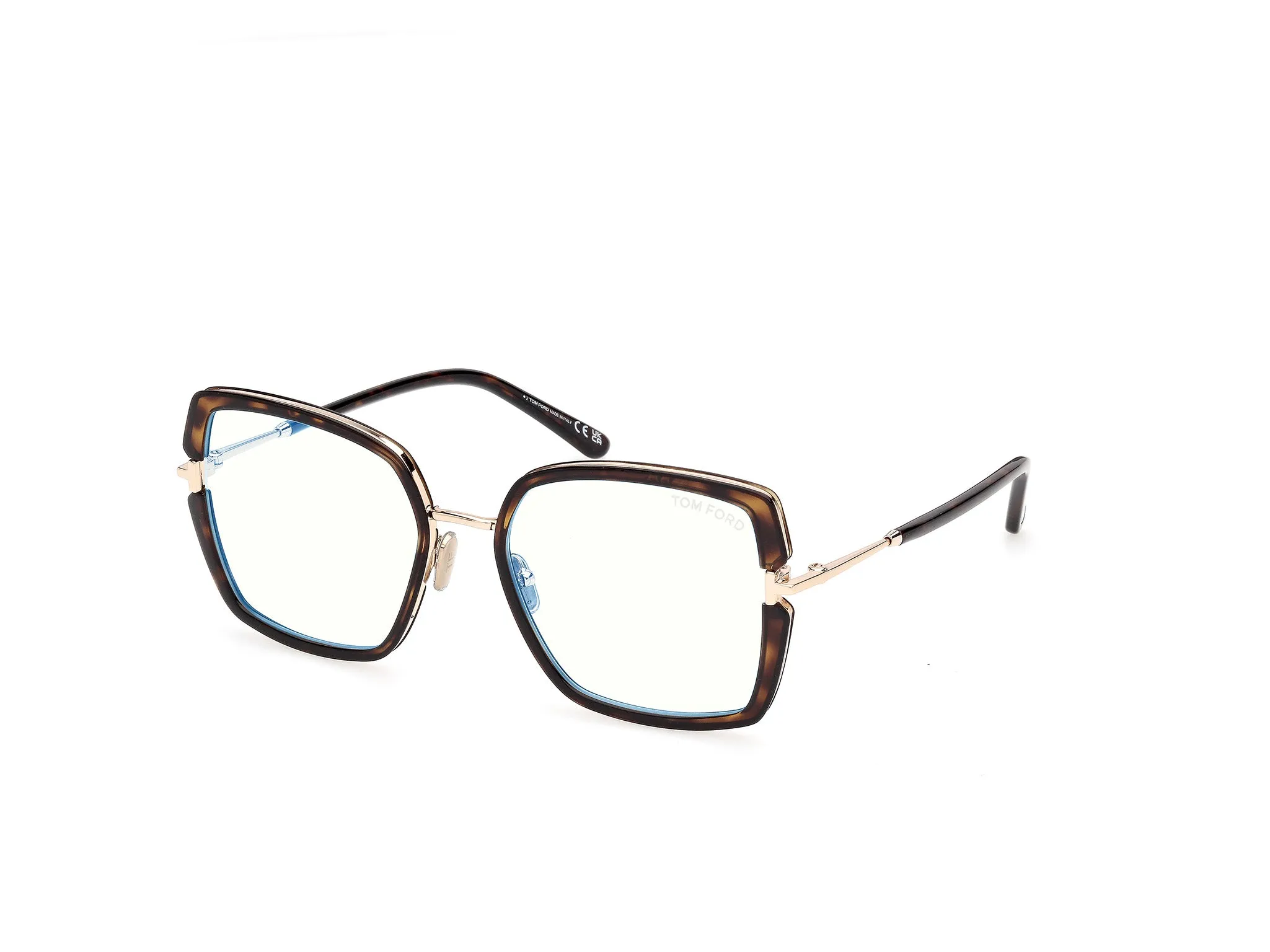 TOM FORD FT5985-B 52 Montature da vista Iniettato Havana Squadrata Normale - immagine 1