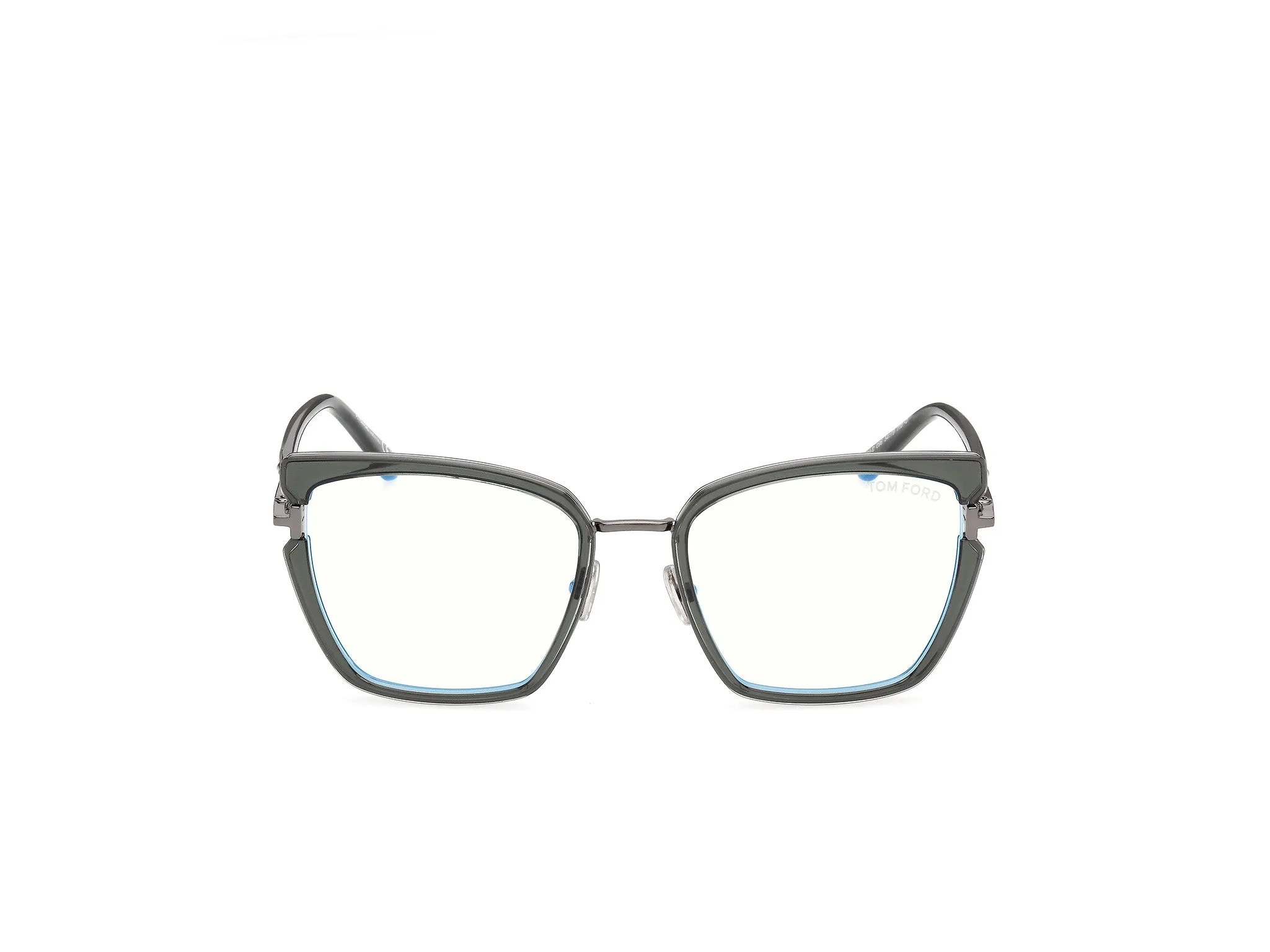 TOM FORD FT5984-B 96 Montature da vista Iniettato Verde Farfalla Normale - immagine 2